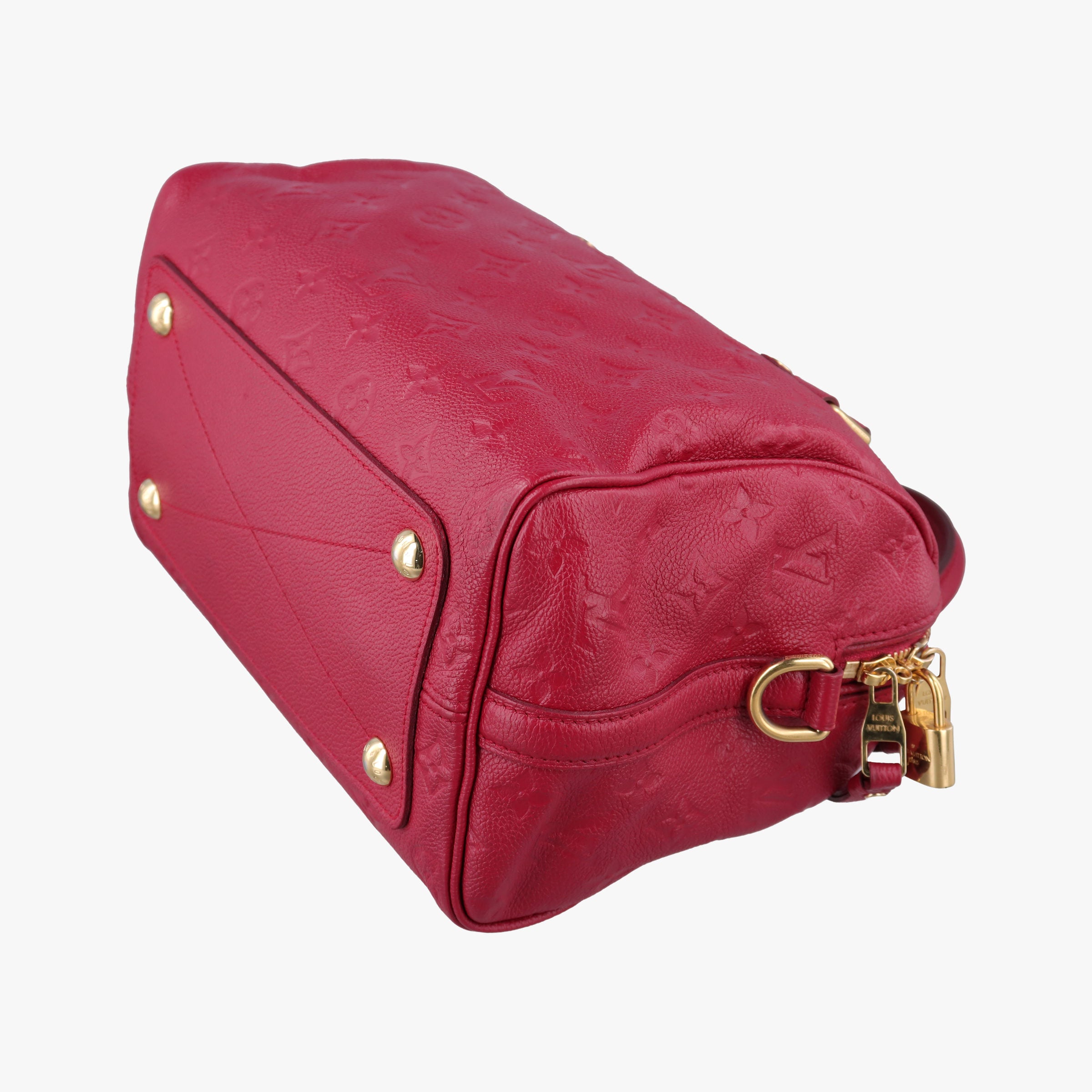 Pre-owned Louis Vuitton Speedy Bandouliere 25 Aurore Monogram Empreinte M40764 handbag | stylenewstar