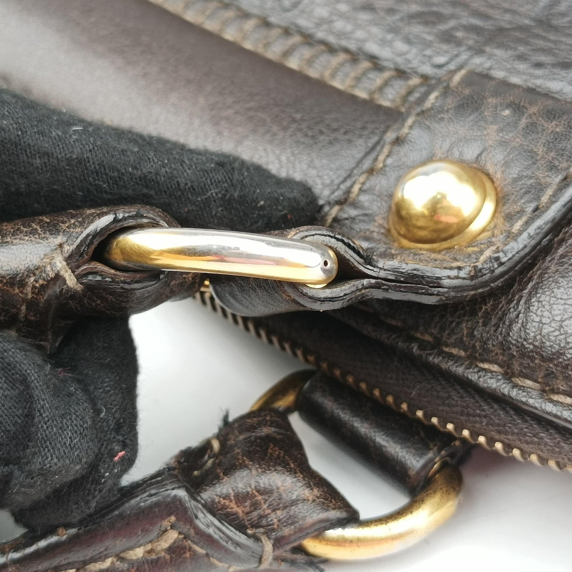 Vintage Gucci Guccissima New Pelham horsebit Brown leather 223956 handbag | stylenewstar