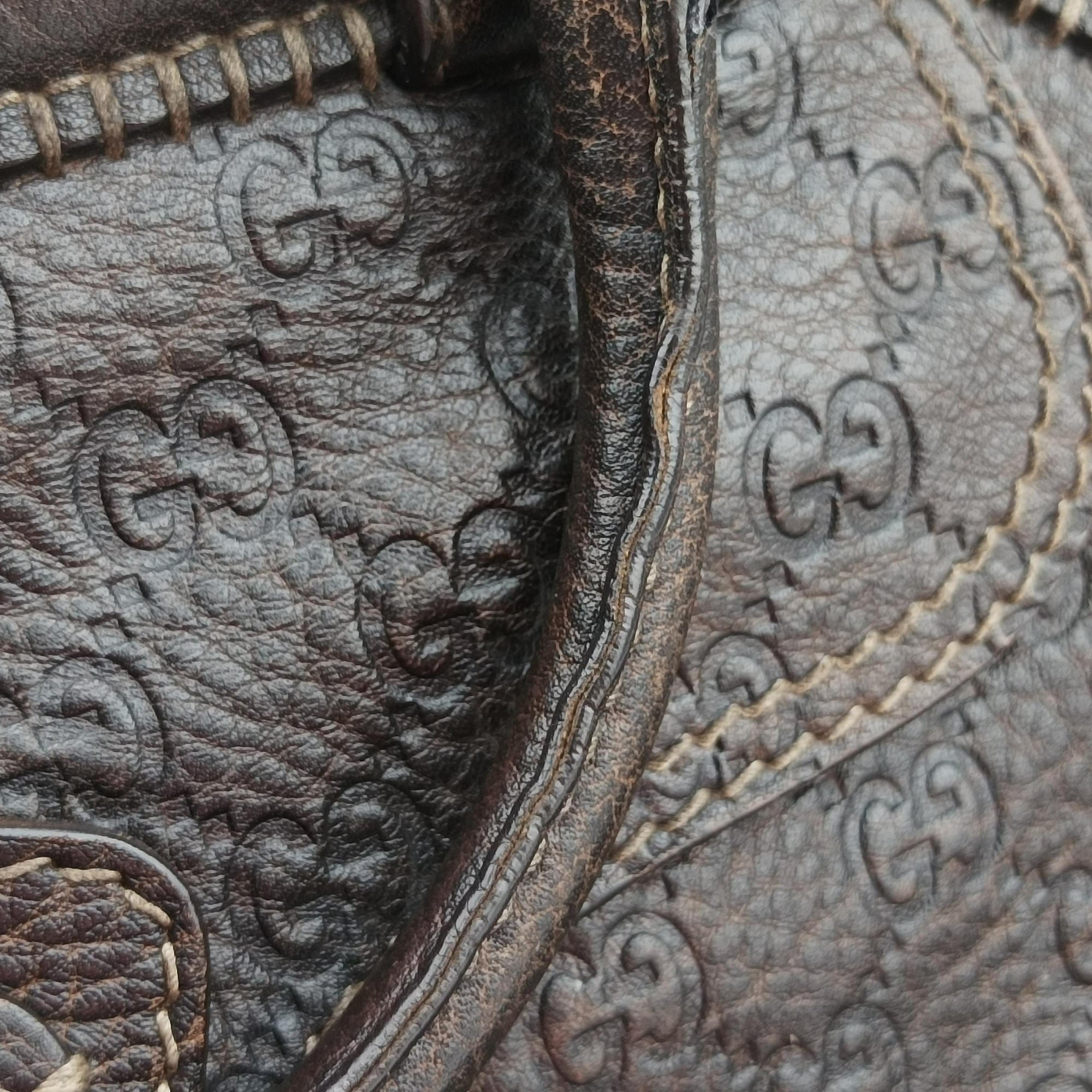 Vintage Gucci Guccissima New Pelham horsebit Brown leather 223956 handbag | stylenewstar