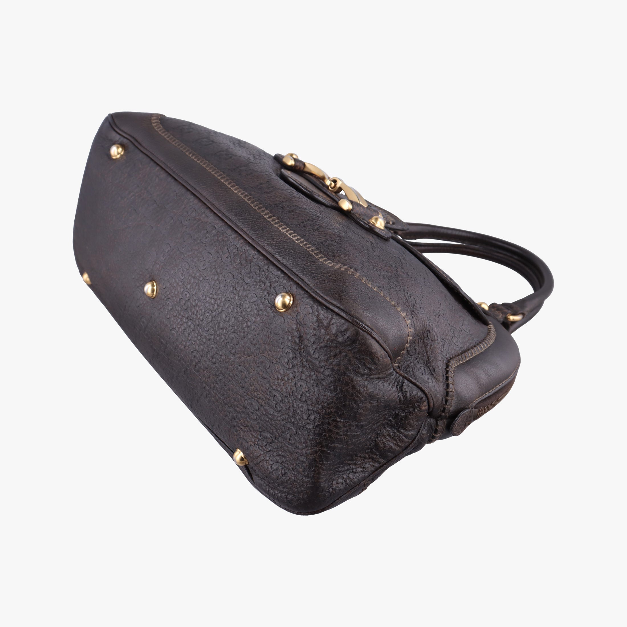 Vintage Gucci Guccissima New Pelham horsebit Brown leather 223956 handbag | stylenewstar