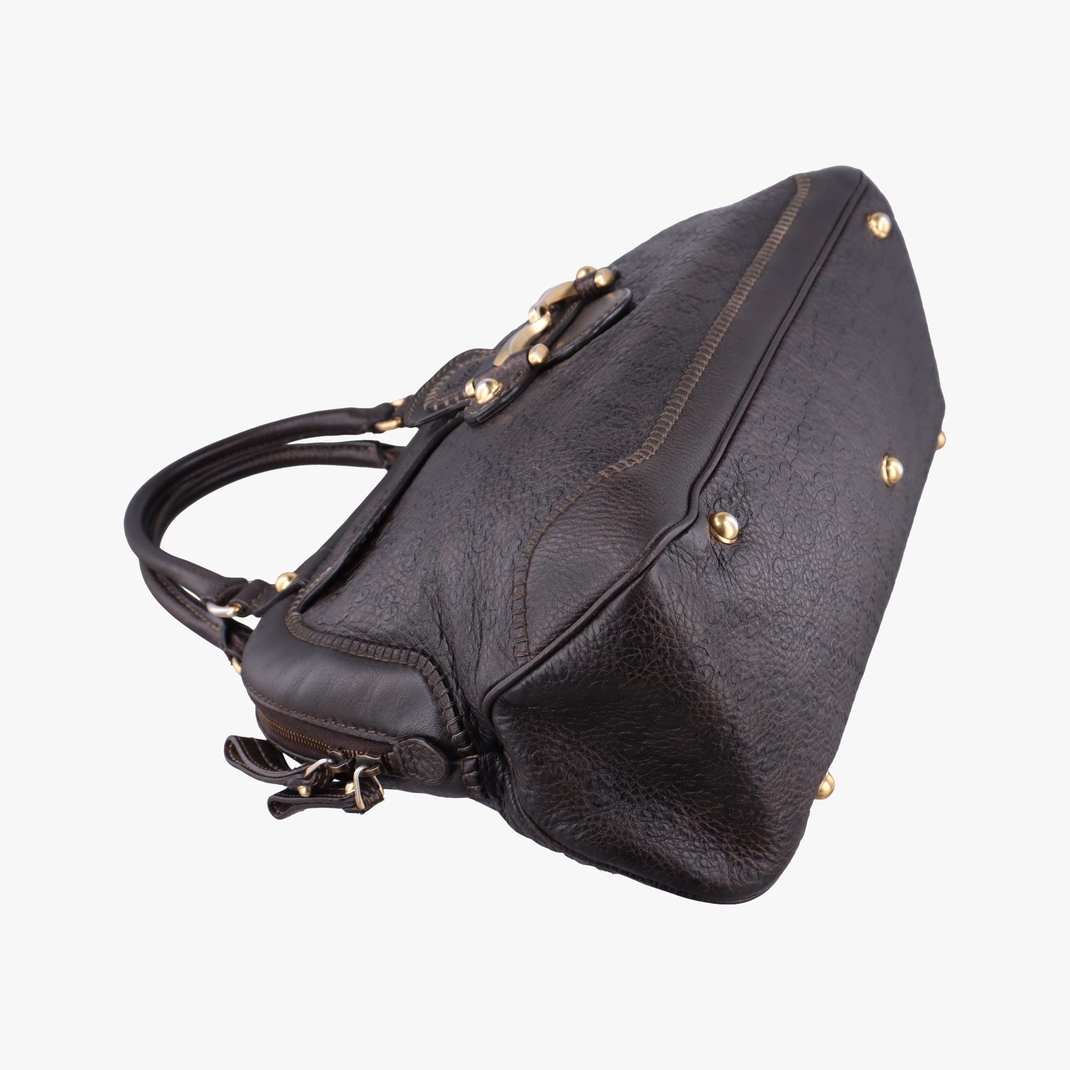 Vintage Gucci Guccissima New Pelham horsebit Brown leather 223956 handbag | stylenewstar
