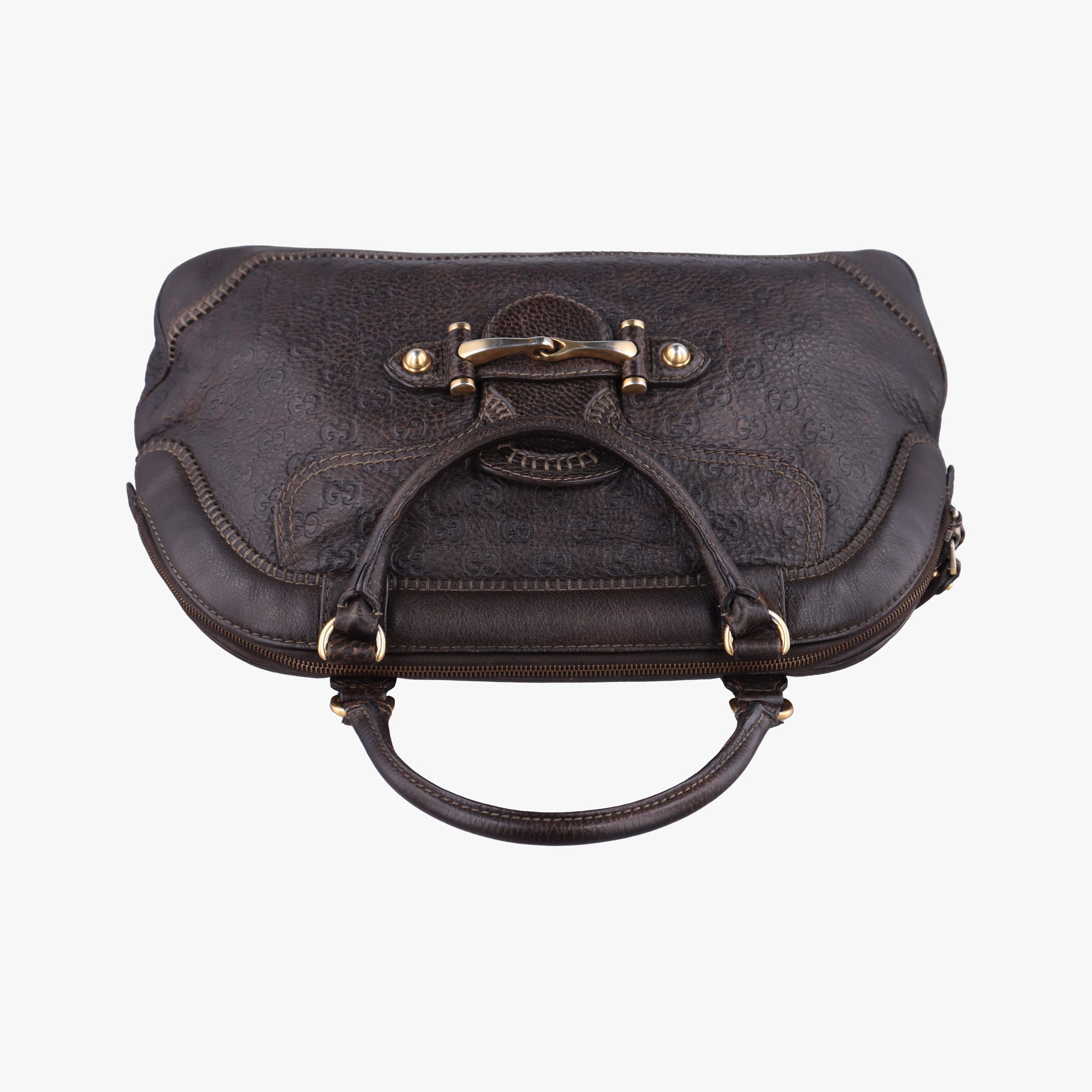 Vintage Gucci Guccissima New Pelham horsebit Brown leather 223956 handbag | stylenewstar