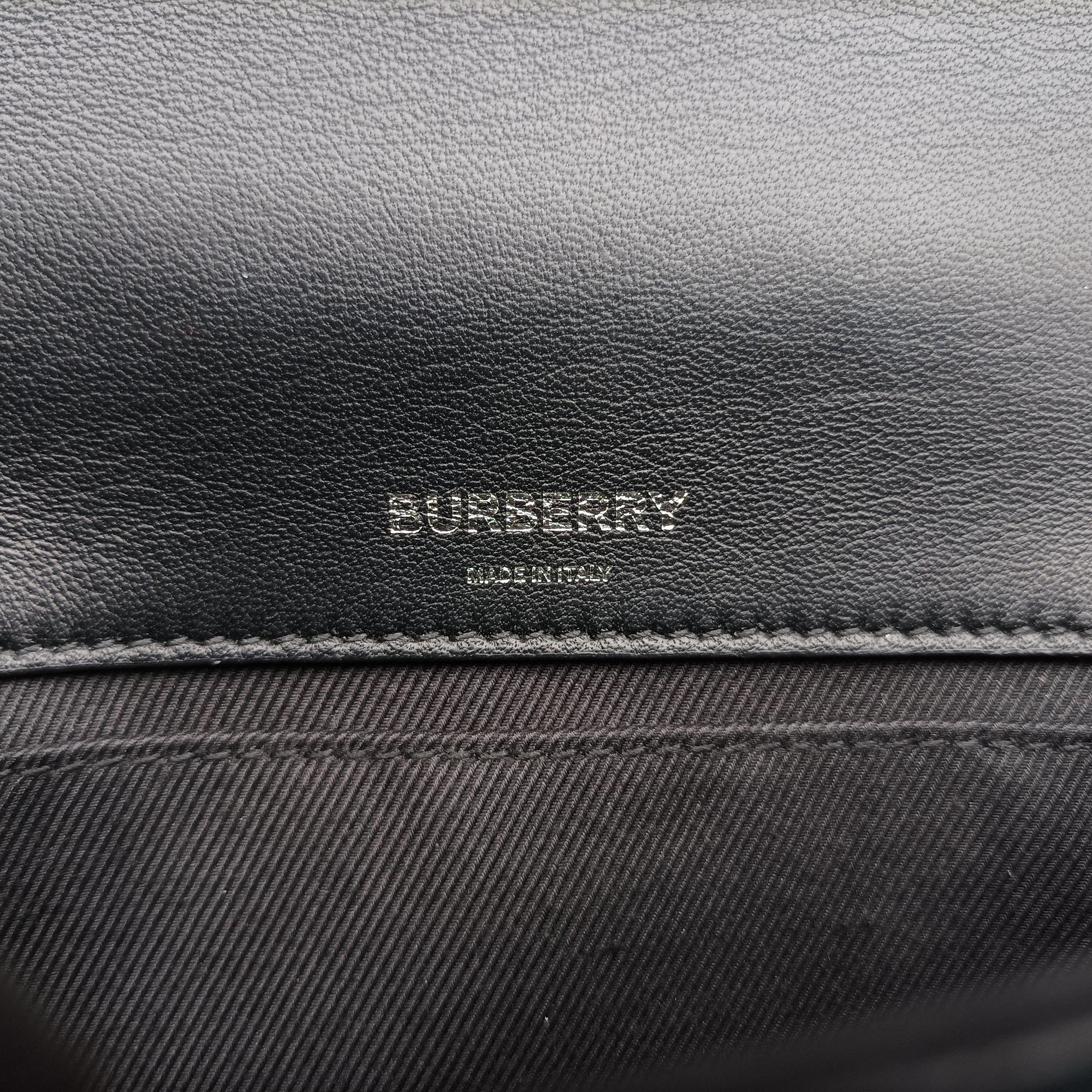 Secondhand Burberry TB structured Black × Brown Leather × Sequins  shoulderbag | stylenewstar
