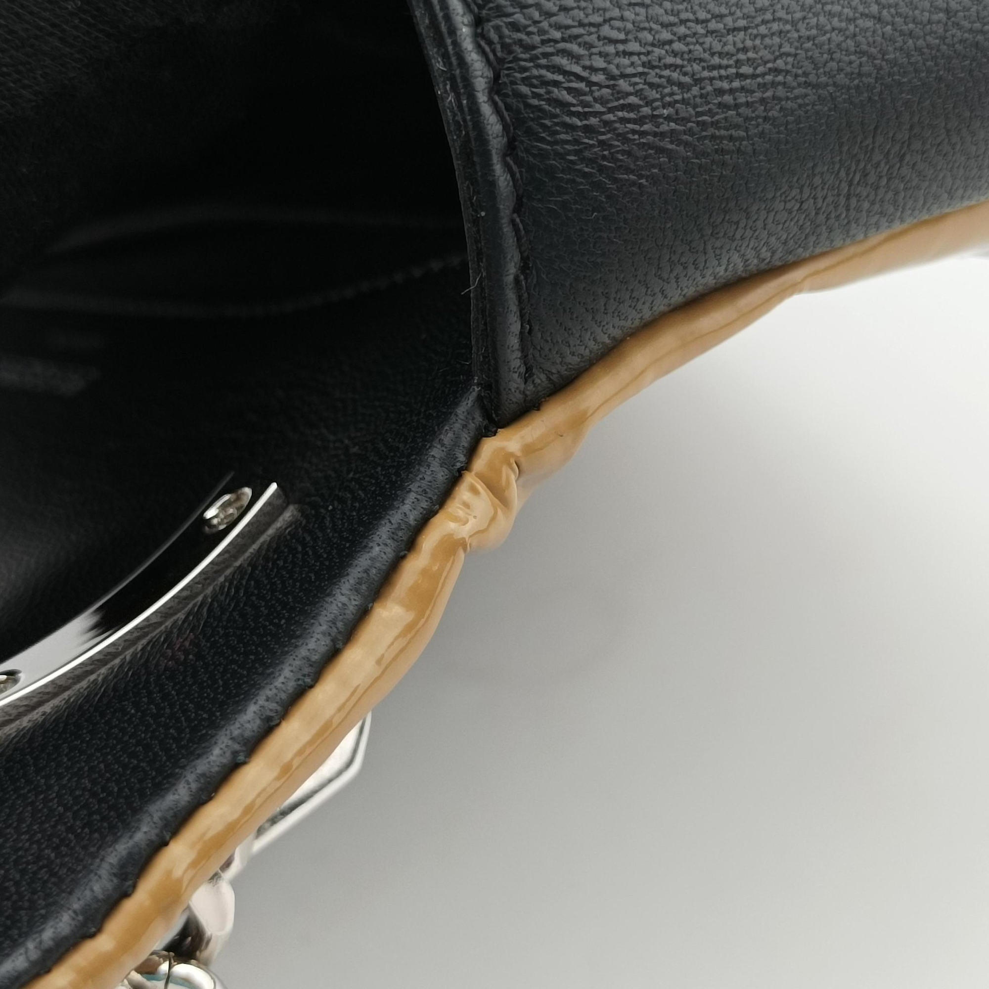 Secondhand Burberry TB structured Black × Brown Leather × Sequins  shoulderbag | stylenewstar