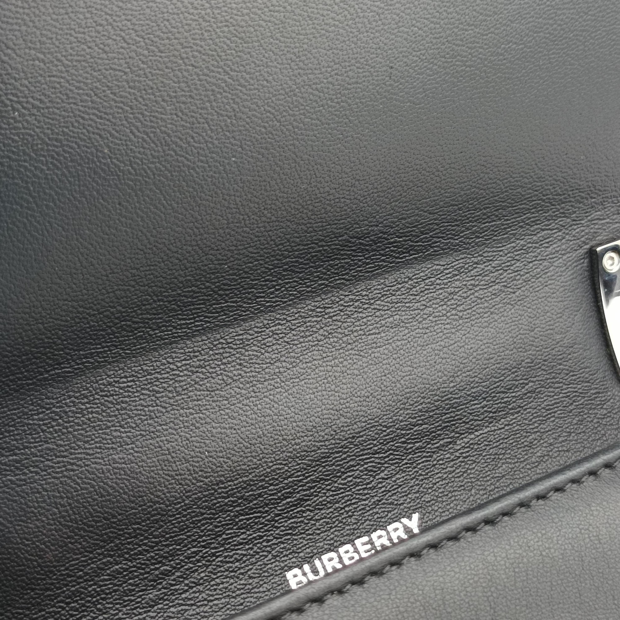 Secondhand Burberry TB structured Black × Brown Leather × Sequins  shoulderbag | stylenewstar