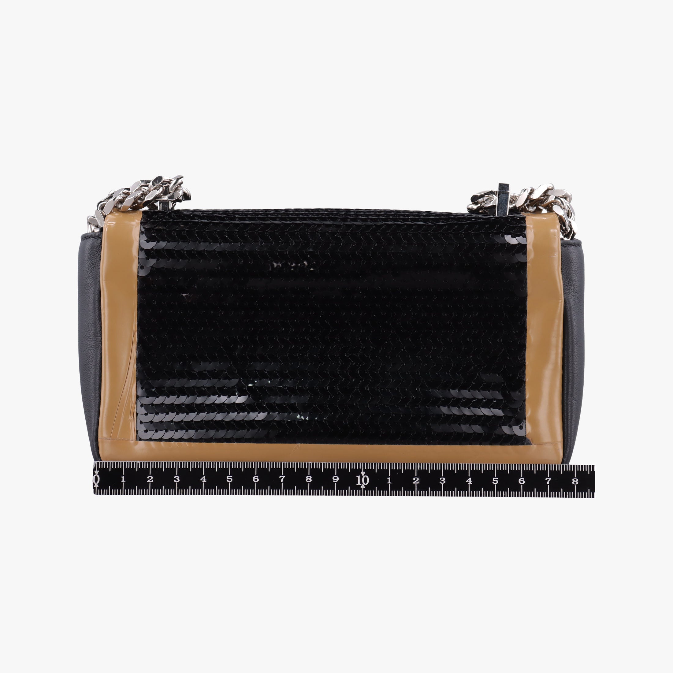 Secondhand Burberry TB structured Black × Brown Leather × Sequins  shoulderbag | stylenewstar