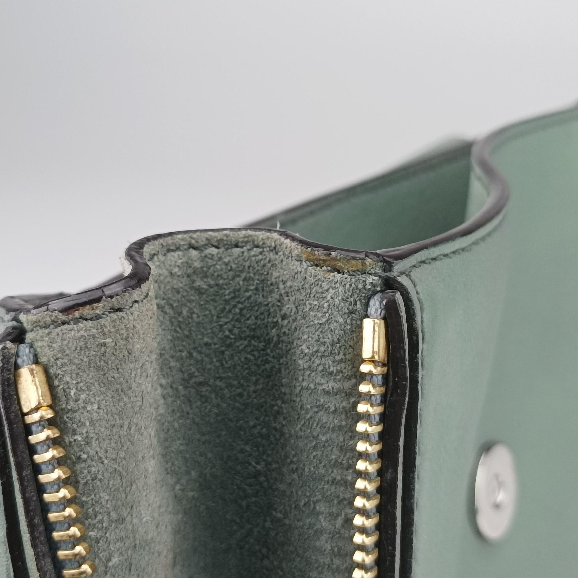 Pre-owned Chloe FAYE mini Blue Suede × leather  backpack/rucksack | stylenewstar