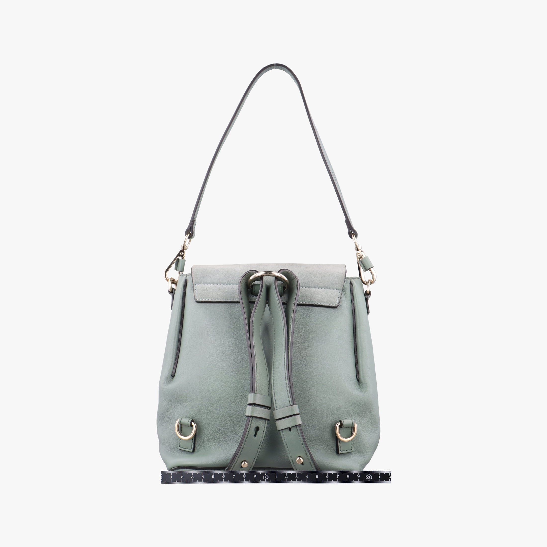 Pre-owned Chloe FAYE mini Blue Suede × leather  backpack/rucksack | stylenewstar