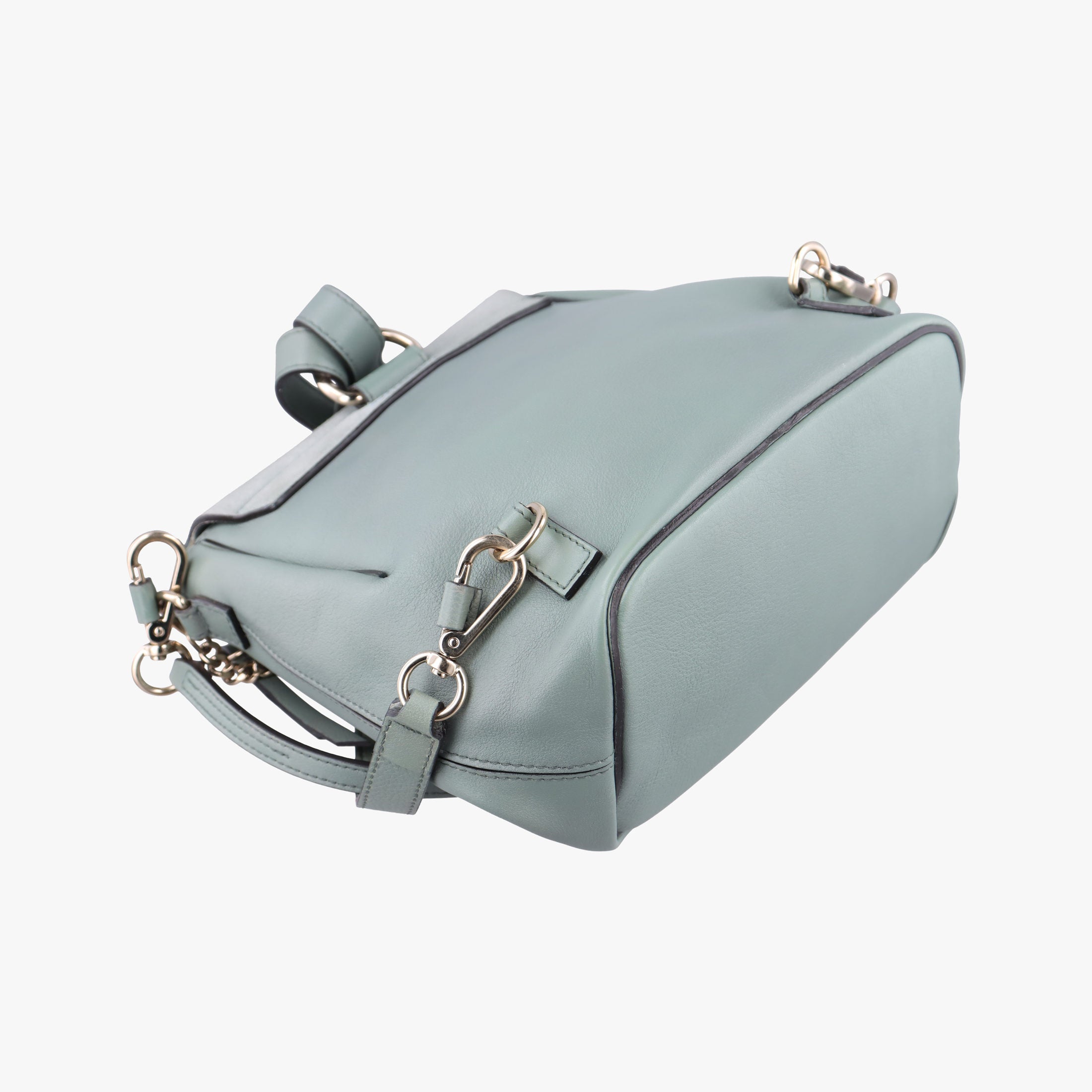 Pre-owned Chloe FAYE mini Blue Suede × leather  backpack/rucksack | stylenewstar