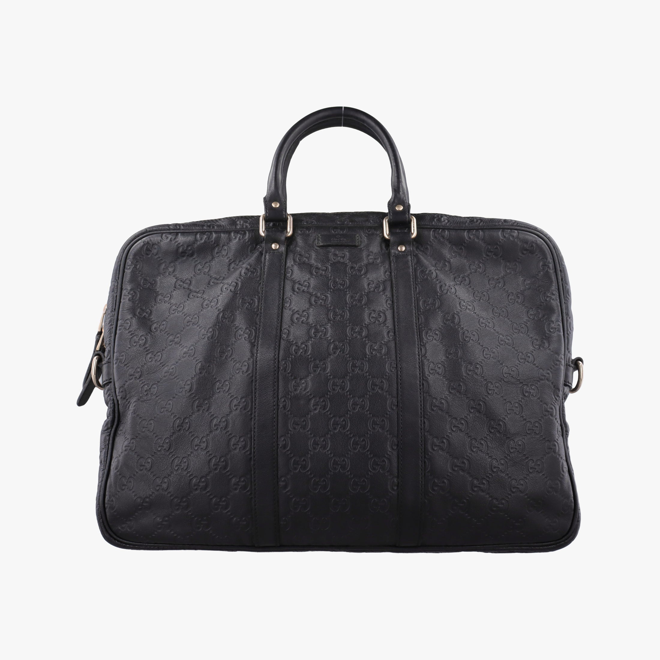 Secondhand Gucci GG plus GG Supreme Briefcase Brown leather 201480 handbag | stylenewstar