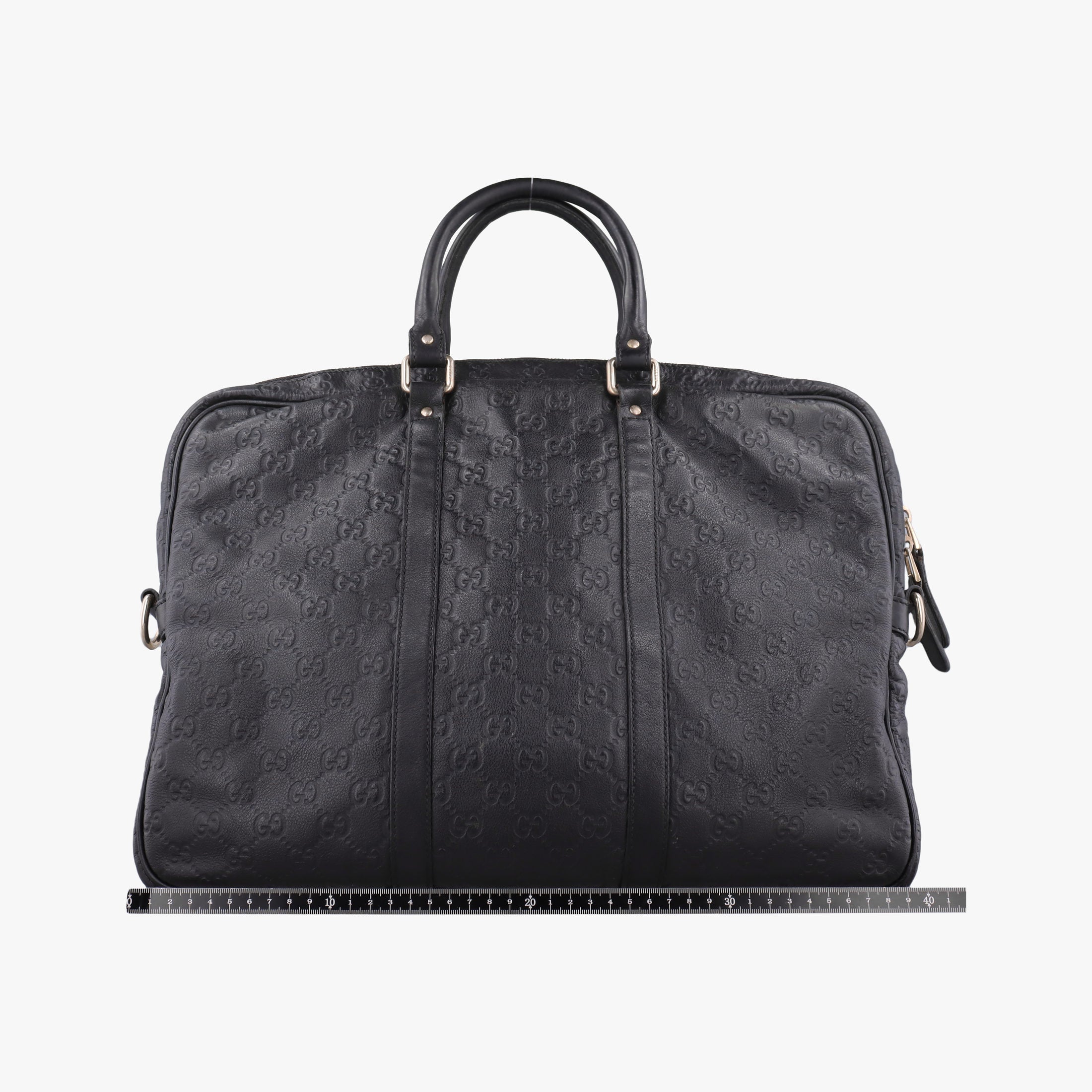 Secondhand Gucci GG plus GG Supreme Briefcase Brown leather 201480 handbag | stylenewstar