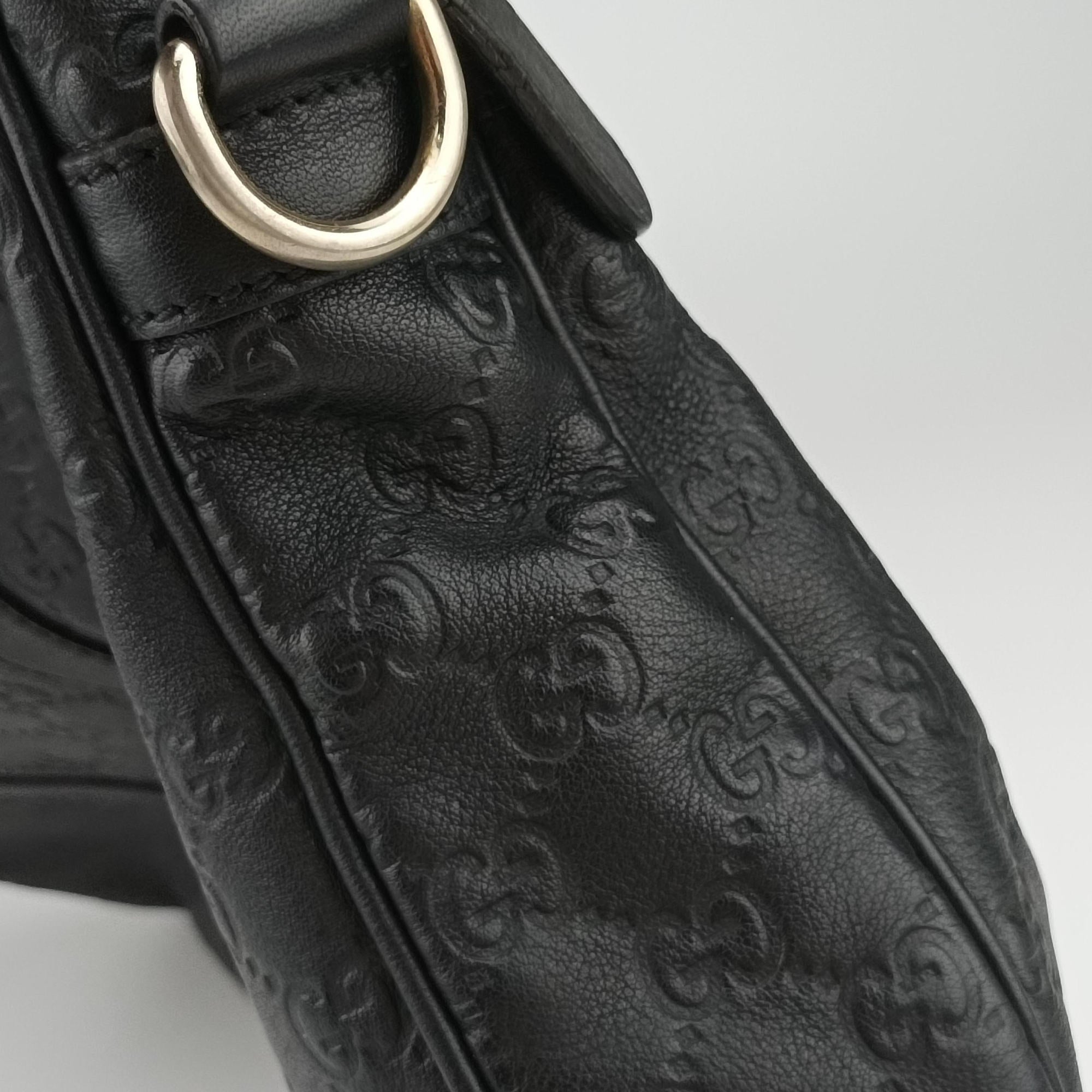 Secondhand Gucci GG plus GG Supreme Briefcase Brown leather 201480 handbag | stylenewstar