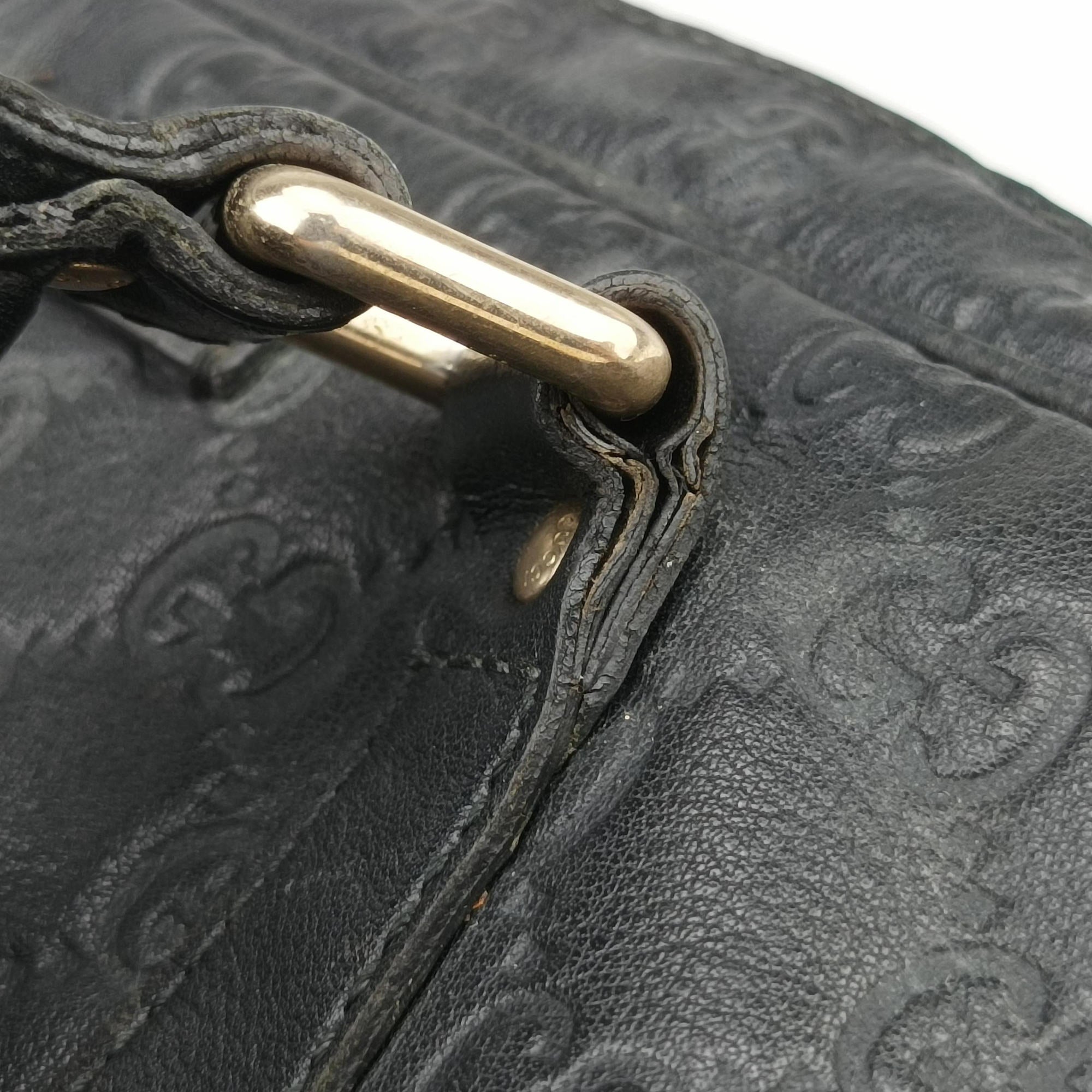 Secondhand Gucci GG plus GG Supreme Briefcase Brown leather 201480 handbag | stylenewstar