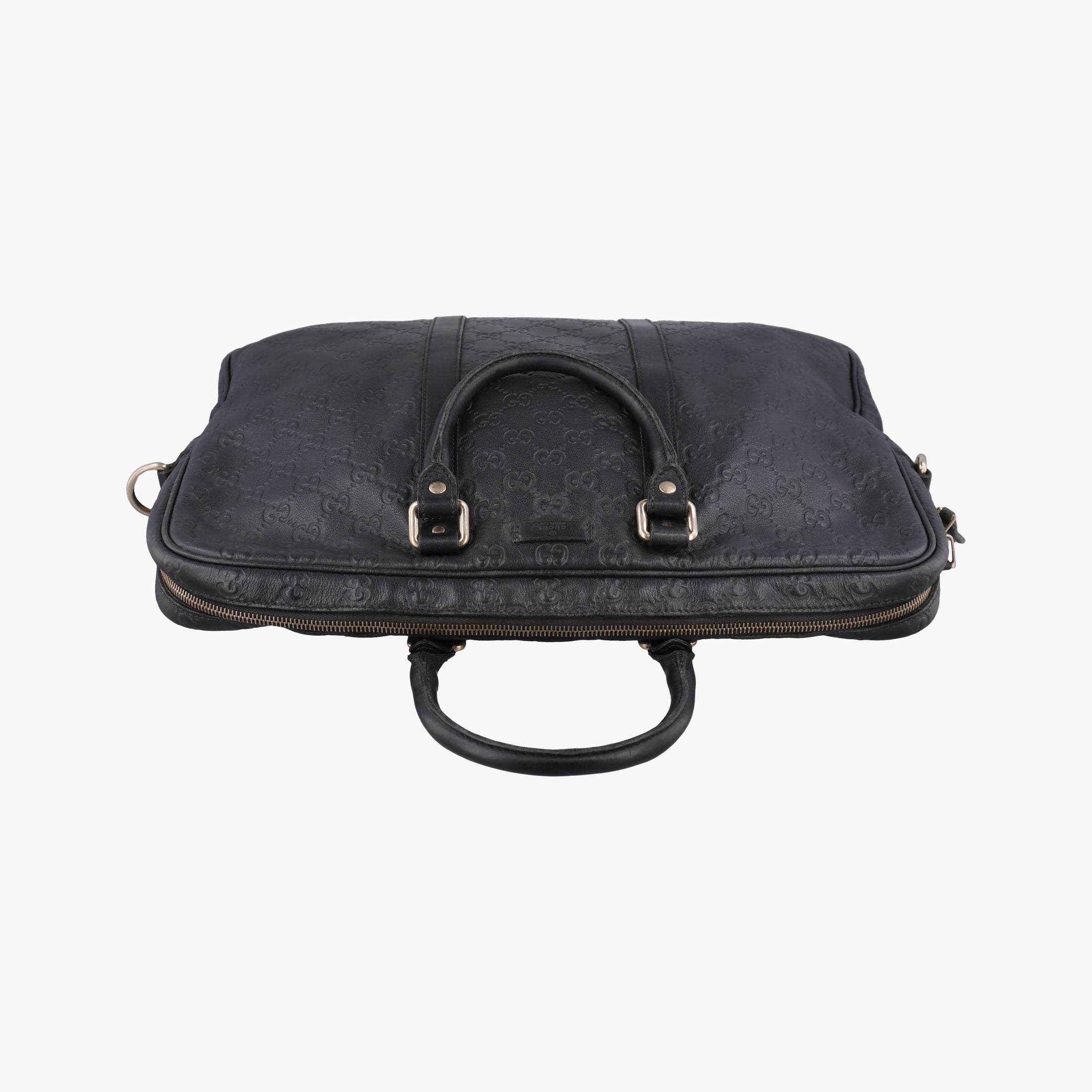 Secondhand Gucci GG plus GG Supreme Briefcase Brown leather 201480 handbag | stylenewstar
