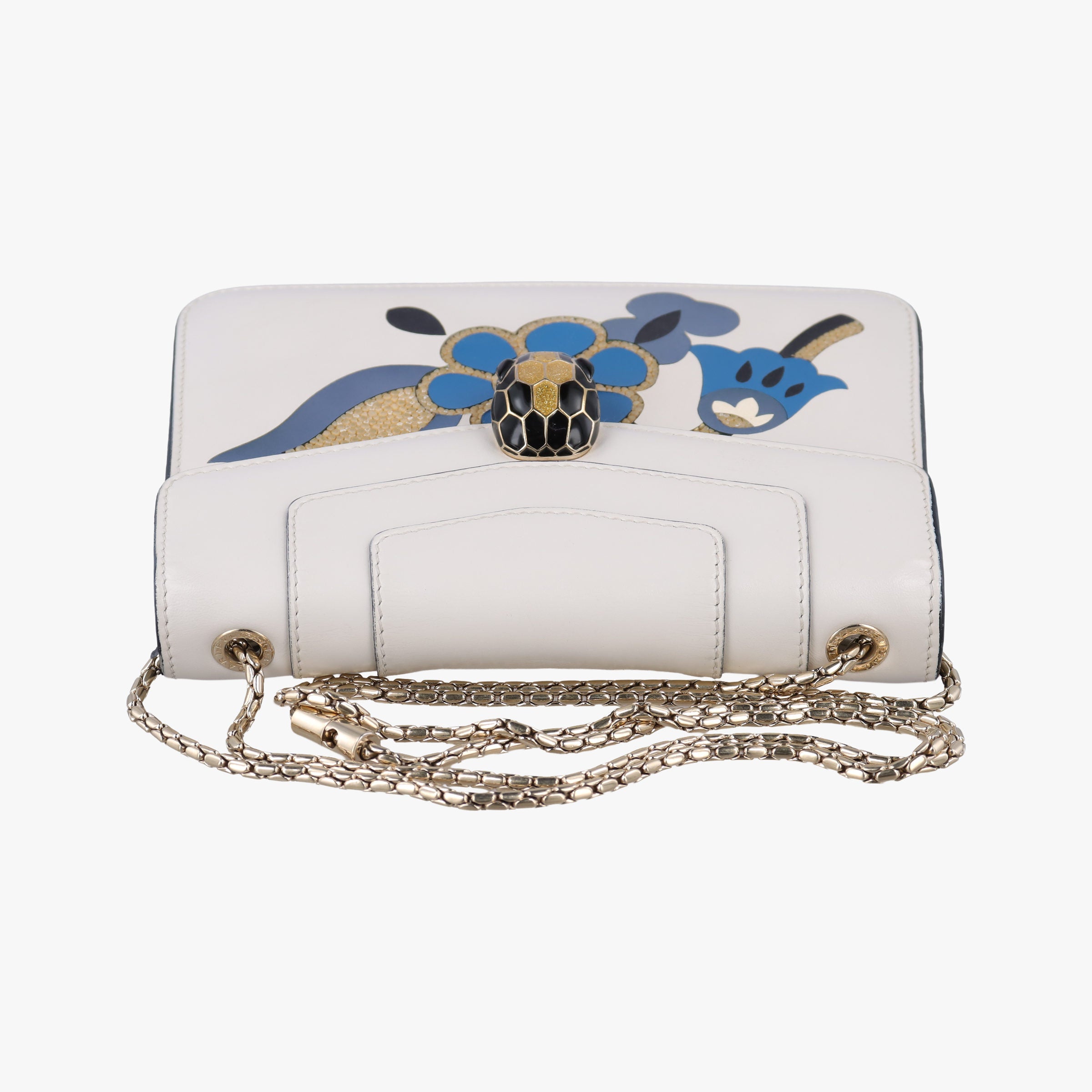 Vintage Bvlgari SERPENTI FOREVER White Leather  shoulderbag | stylenewstar