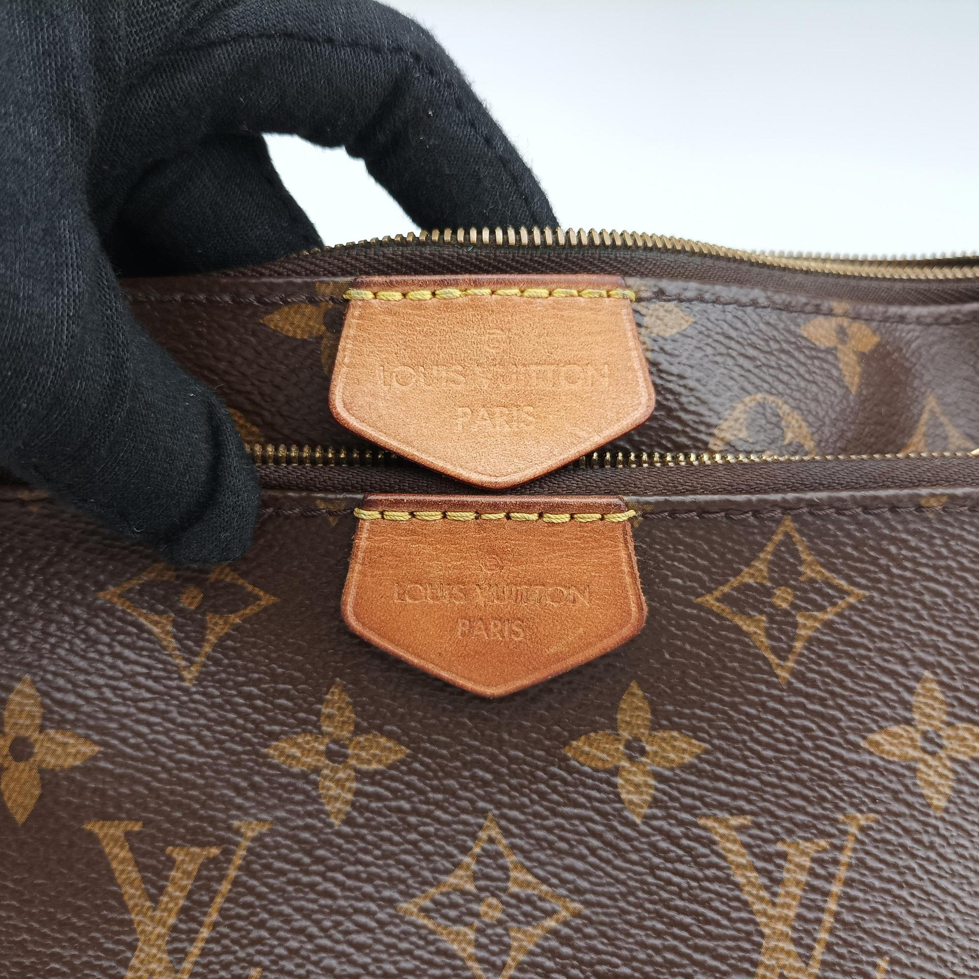 Pre-owned Louis Vuitton Multi Pochette Accessoir brown×khaki Monogram Canvas M44813 shoulderbag | stylenewstar