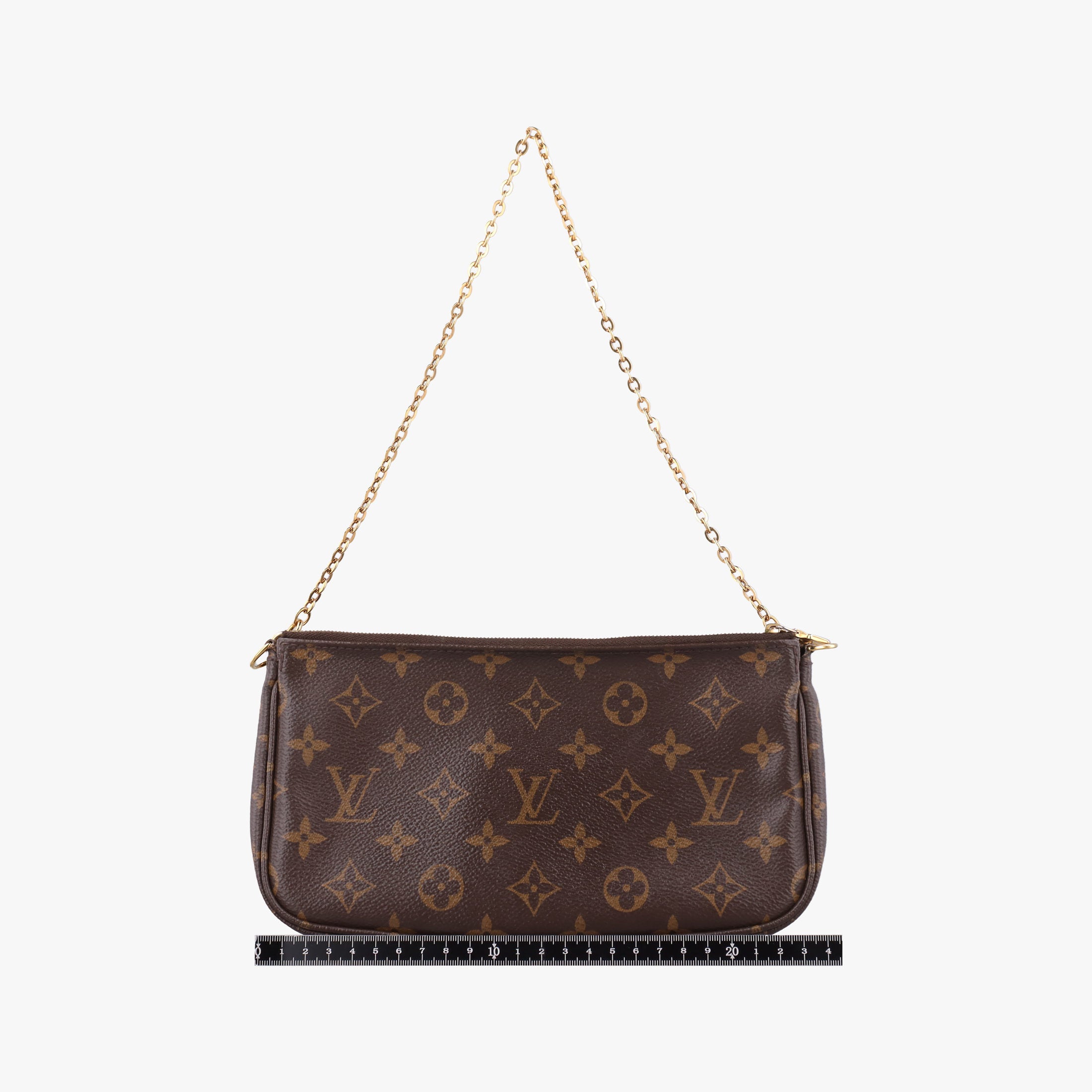 Pre-owned Louis Vuitton Multi Pochette Accessoir brown×khaki Monogram Canvas M44813 shoulderbag | stylenewstar