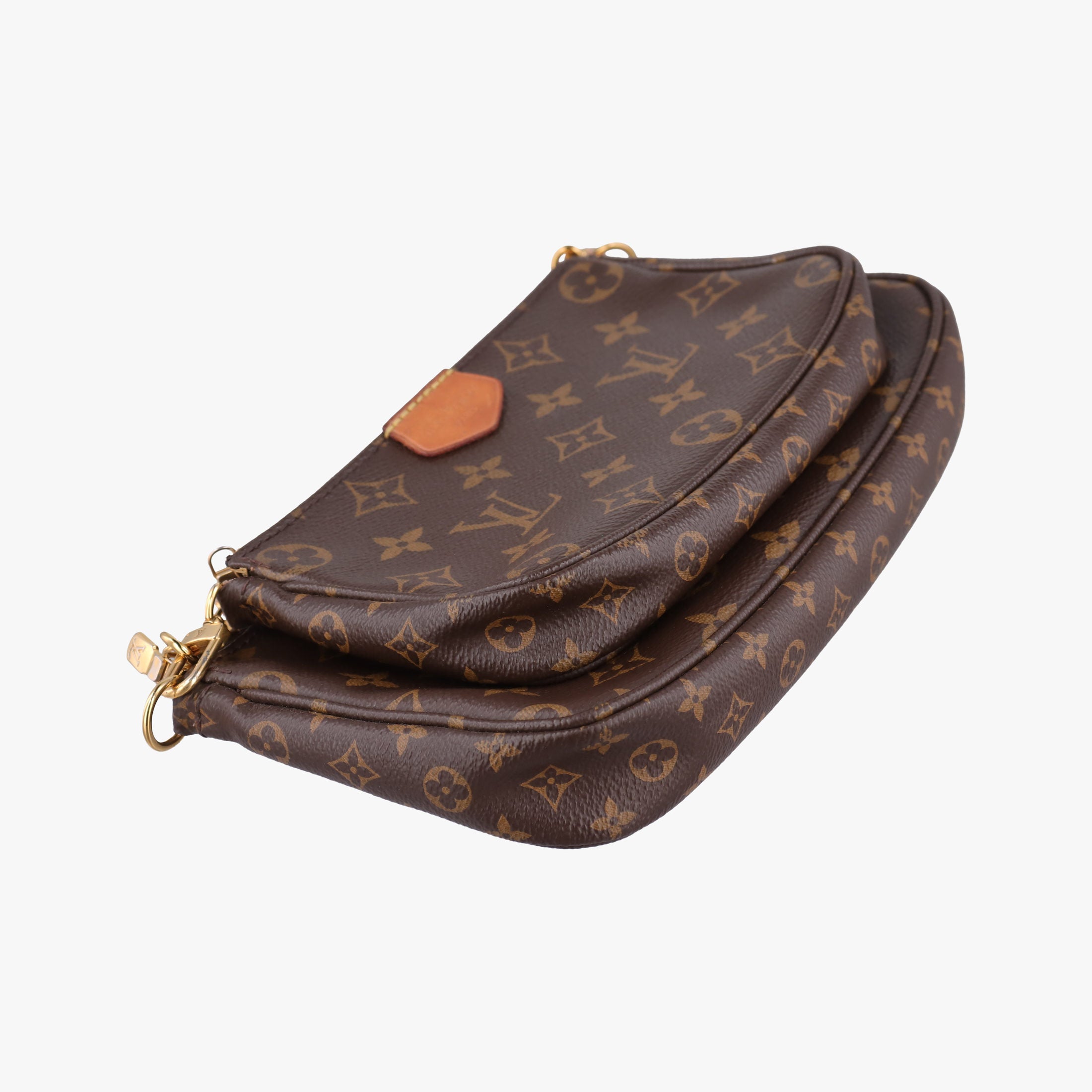 Pre-owned Louis Vuitton Multi Pochette Accessoir brown×khaki Monogram Canvas M44813 shoulderbag | stylenewstar