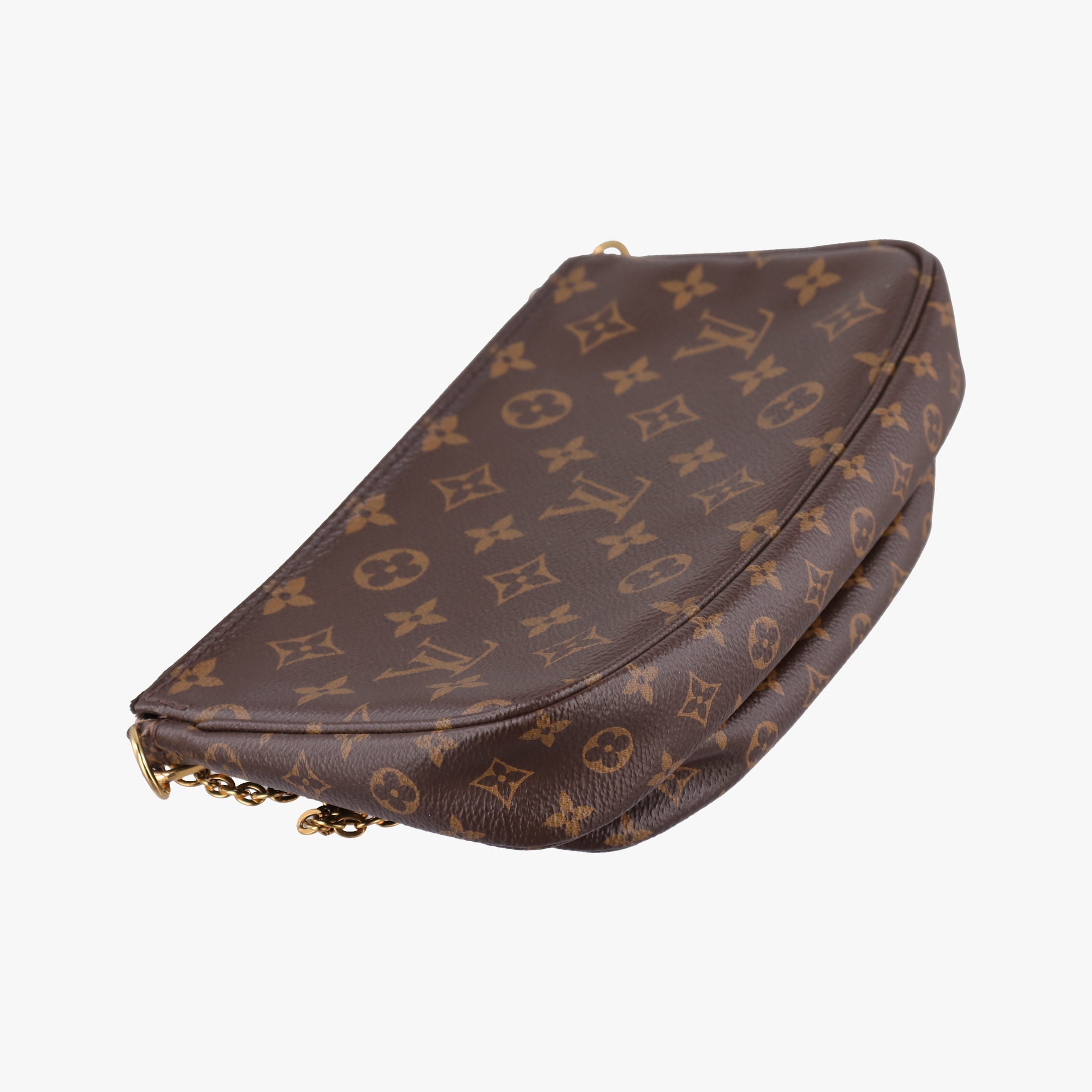 Pre-owned Louis Vuitton Multi Pochette Accessoir brown×khaki Monogram Canvas M44813 shoulderbag | stylenewstar