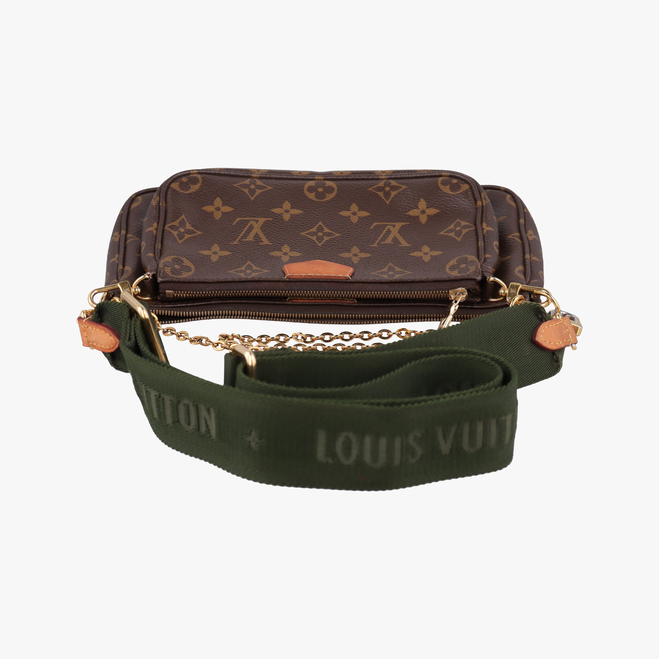Pre-owned Louis Vuitton Multi Pochette Accessoir brown×khaki Monogram Canvas M44813 shoulderbag | stylenewstar