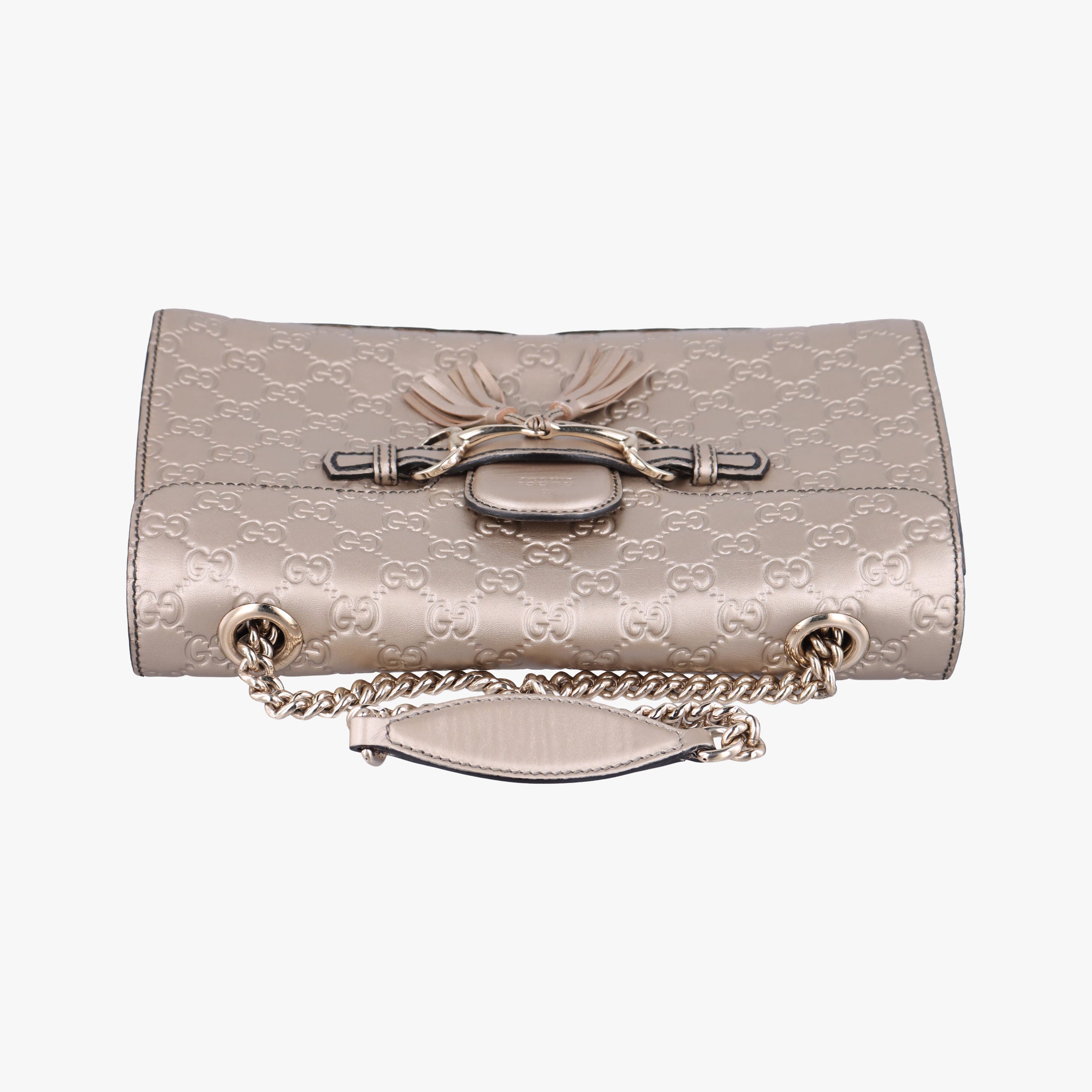 Pre-owned Gucci Emily Golden Leather 295402 shoulderbag | stylenewstar