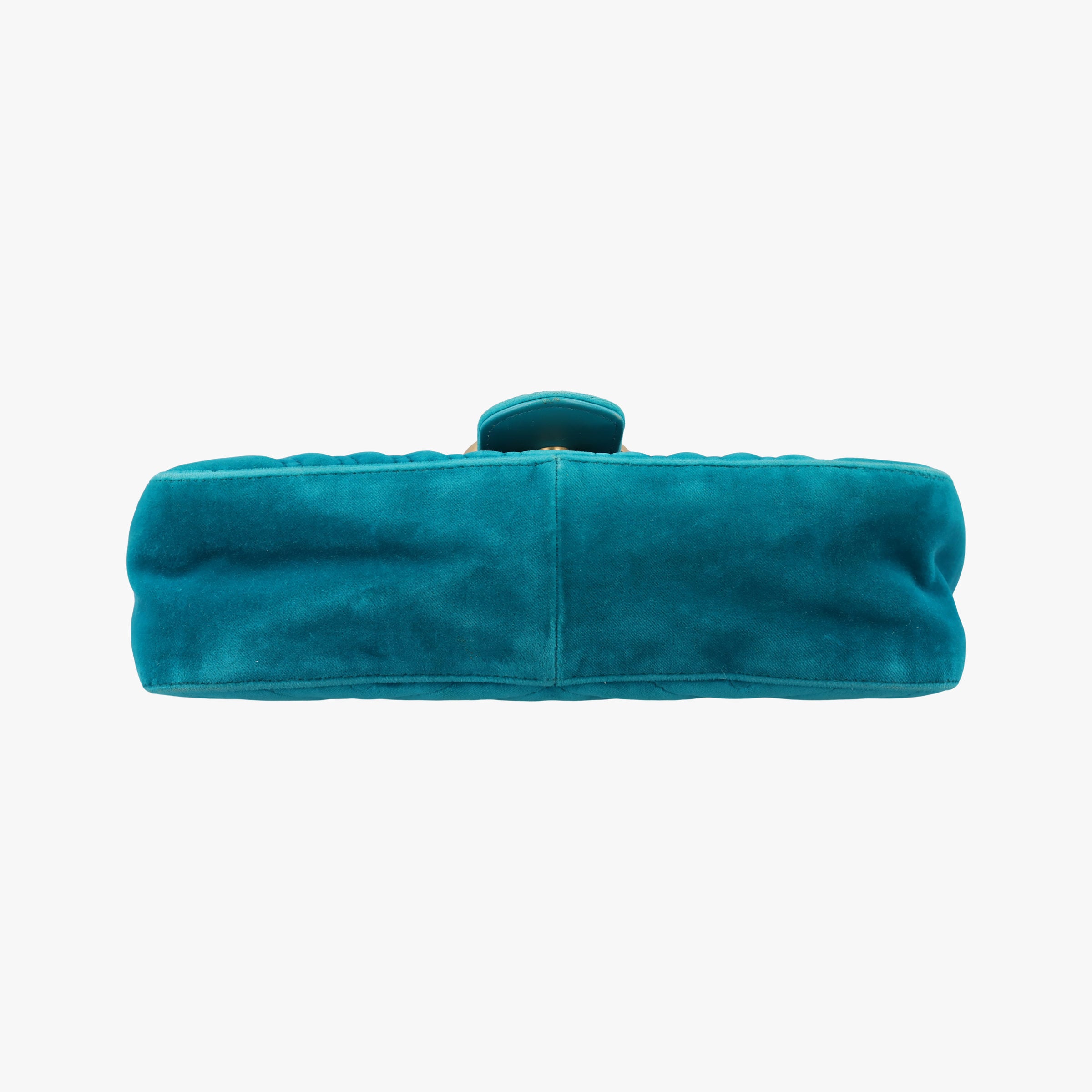 Pre-owned Gucci GG Marmont Blue velour 443497 shoulderbag | stylenewstar