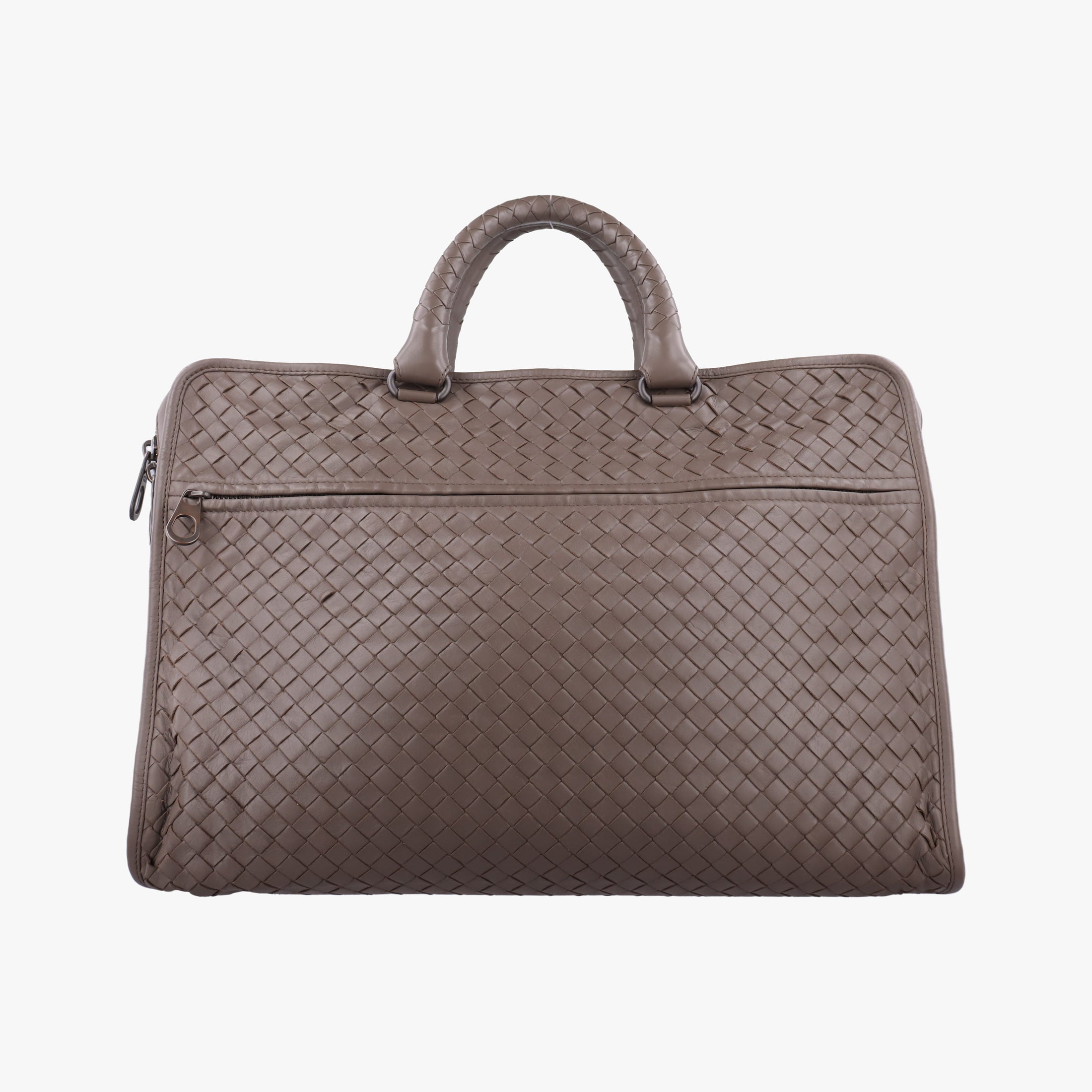 Pre-owned Bottega Veneta Intrecciato Brown lambskin  handbag | stylenewstar