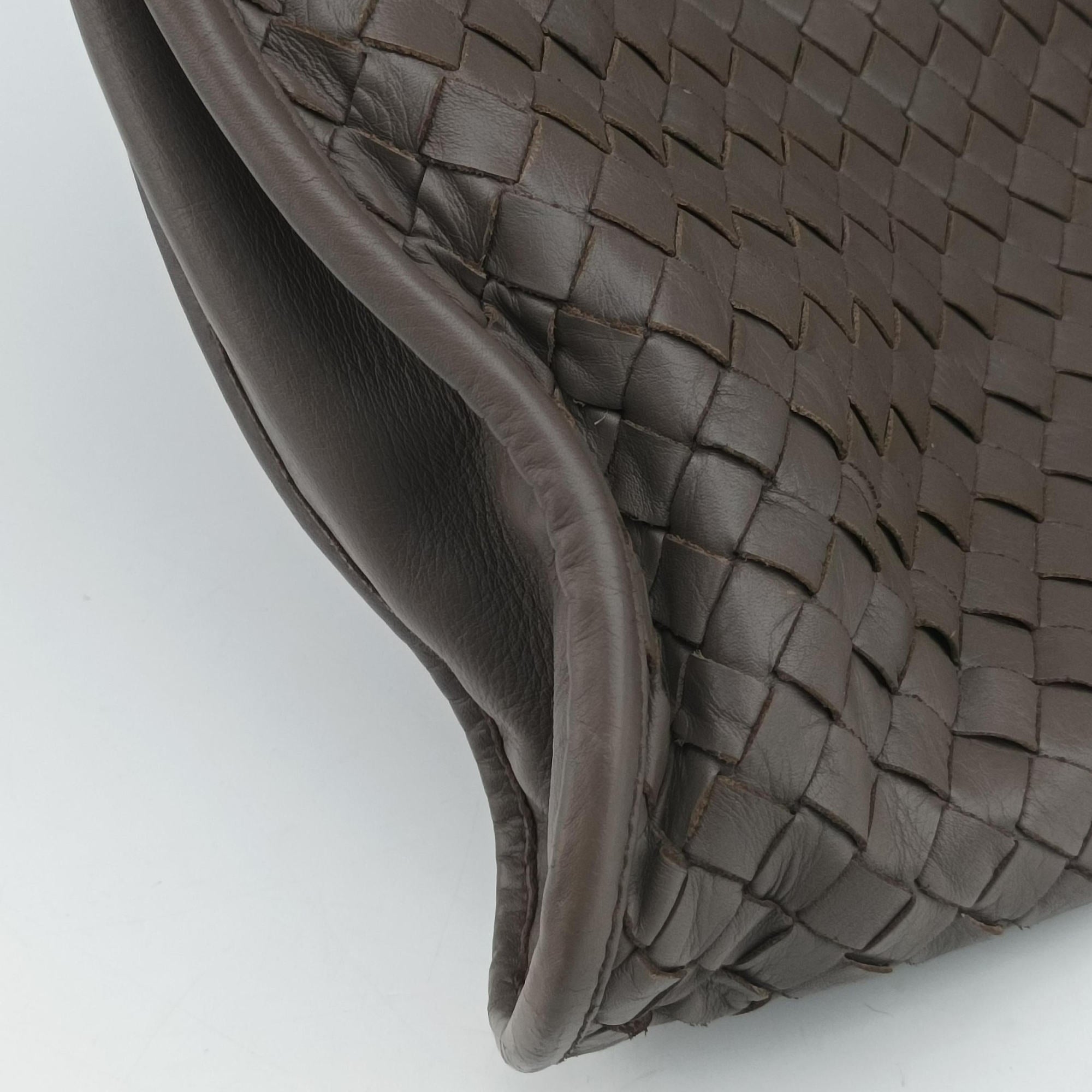 Pre-owned Bottega Veneta Intrecciato Brown lambskin  handbag | stylenewstar