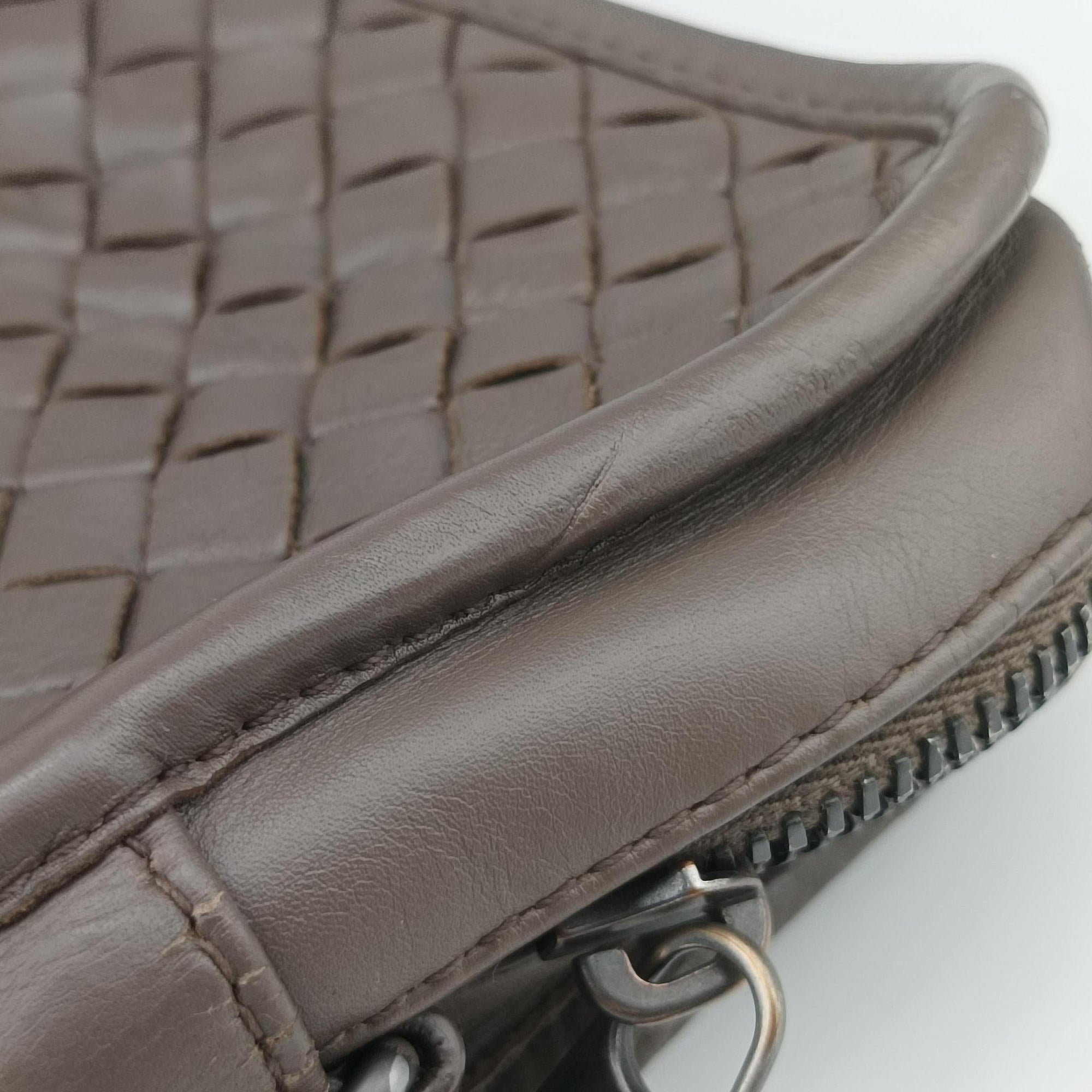 Pre-owned Bottega Veneta Intrecciato Brown lambskin  handbag | stylenewstar