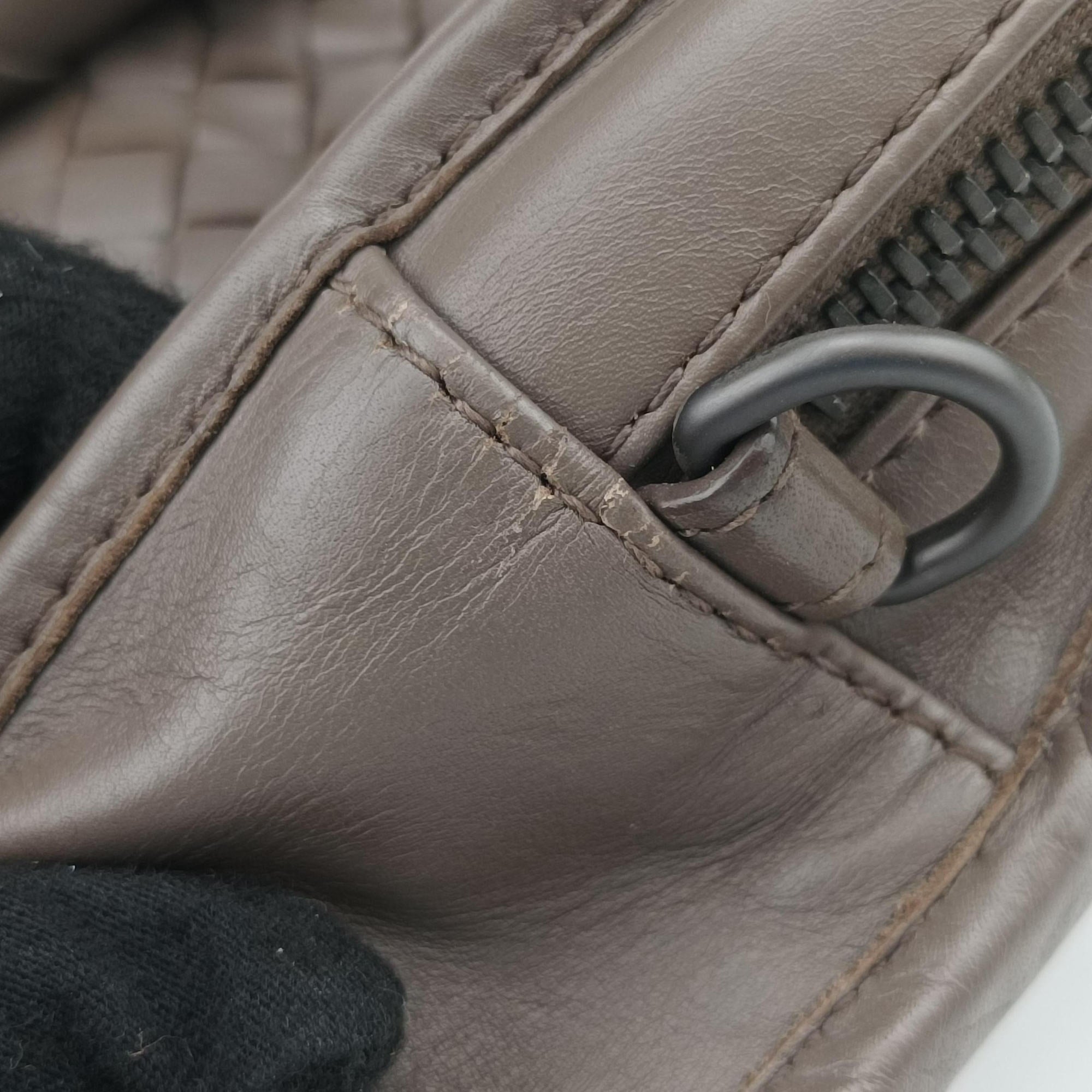 Pre-owned Bottega Veneta Intrecciato Brown lambskin  handbag | stylenewstar