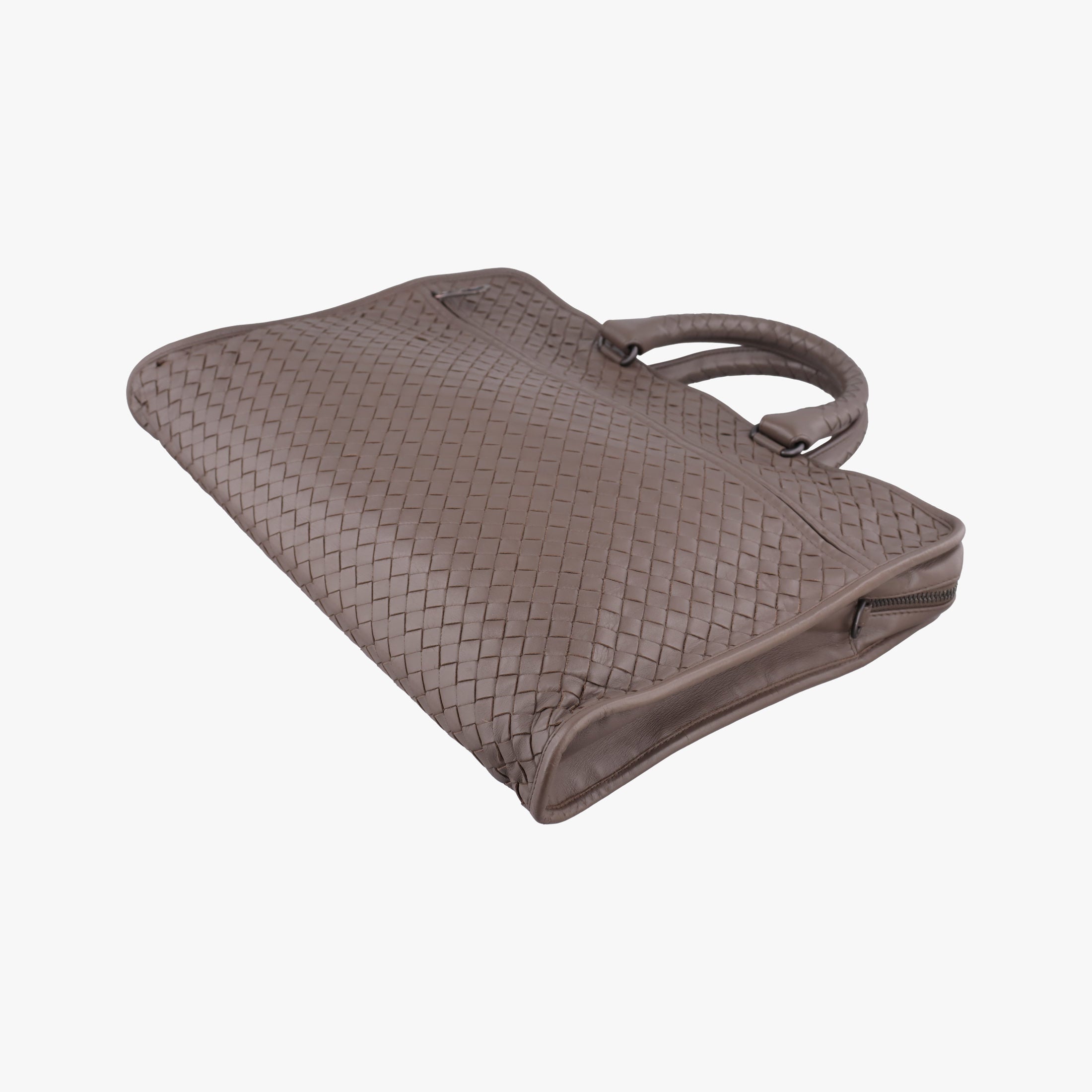 Pre-owned Bottega Veneta Intrecciato Brown lambskin  handbag | stylenewstar