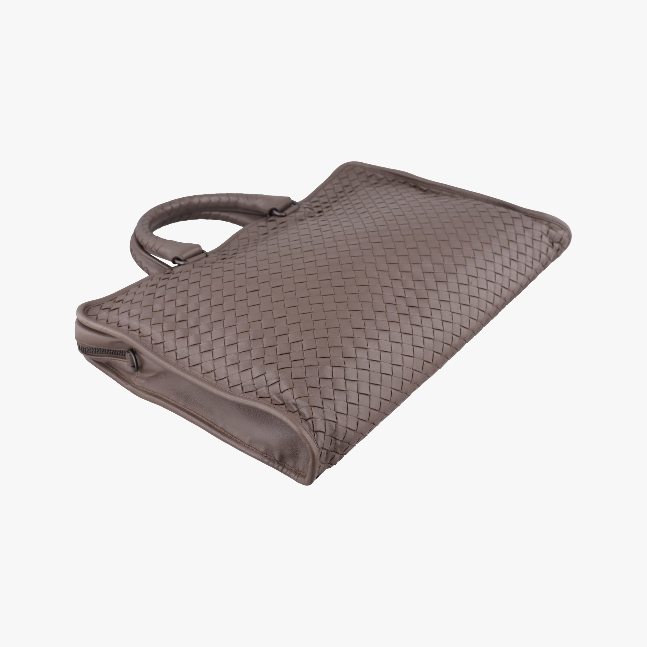 Pre-owned Bottega Veneta Intrecciato Brown lambskin  handbag | stylenewstar