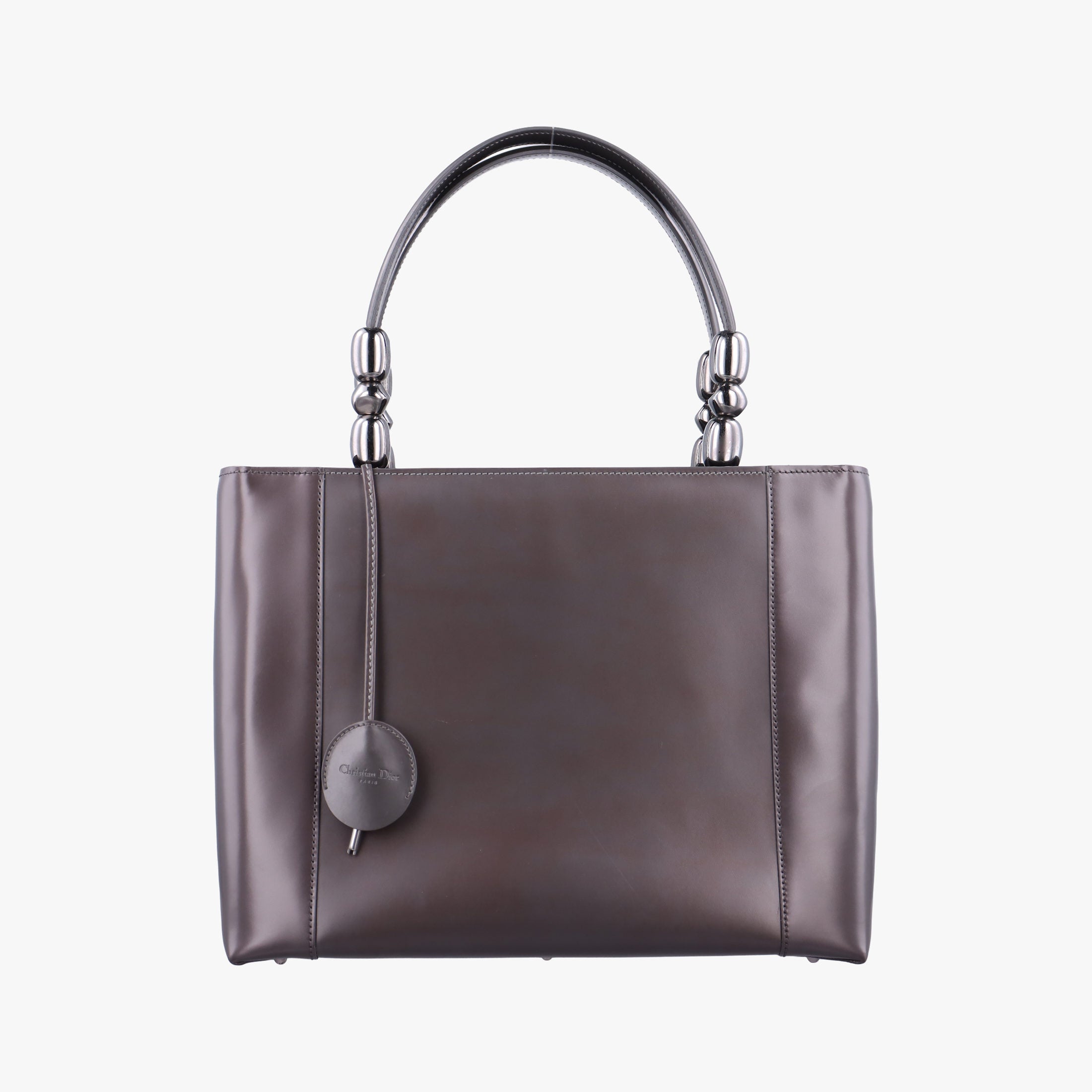 Pre-owned Christian Dior Malice Grey Enamel  handbag | stylenewstar