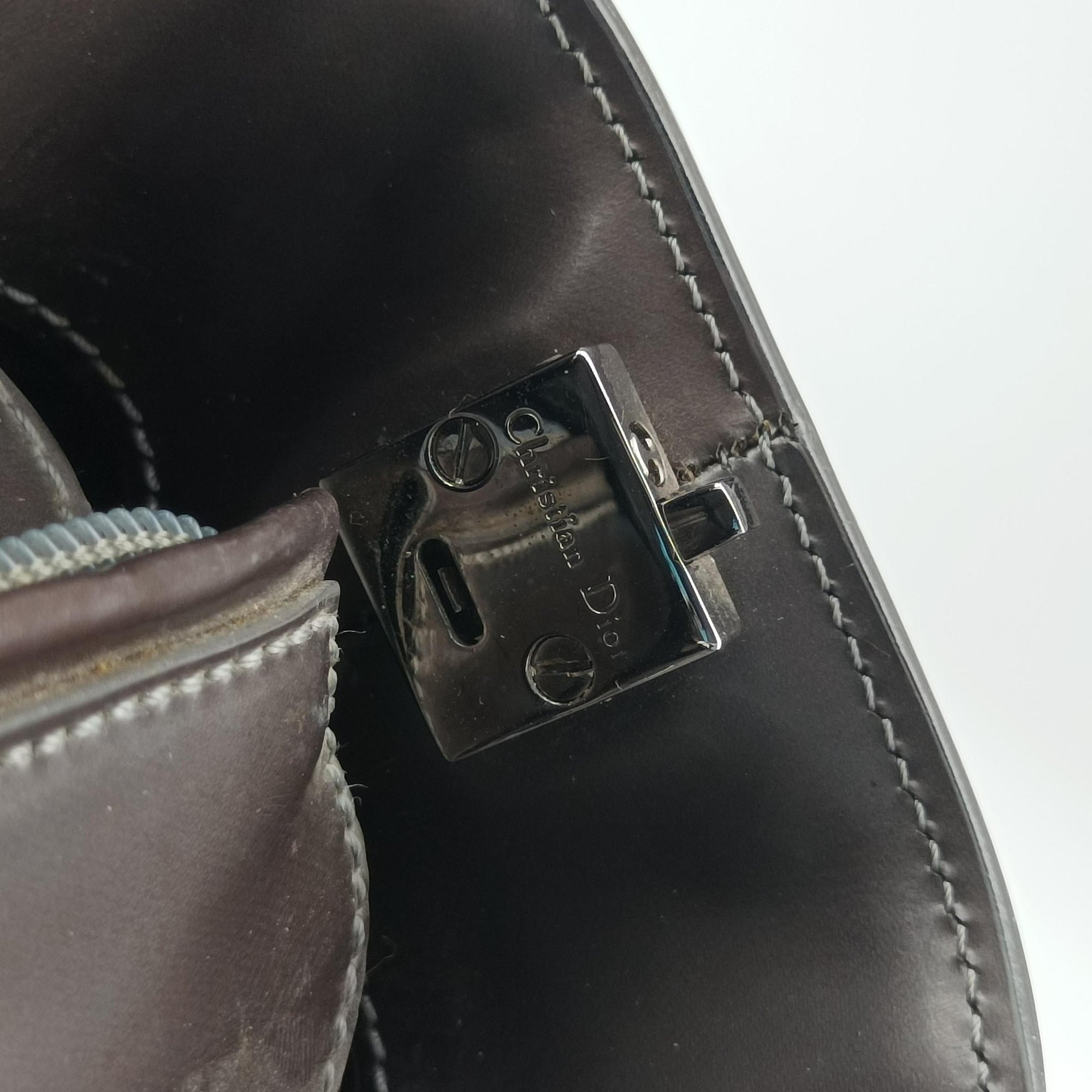 Pre-owned Christian Dior Malice Grey Enamel  handbag | stylenewstar