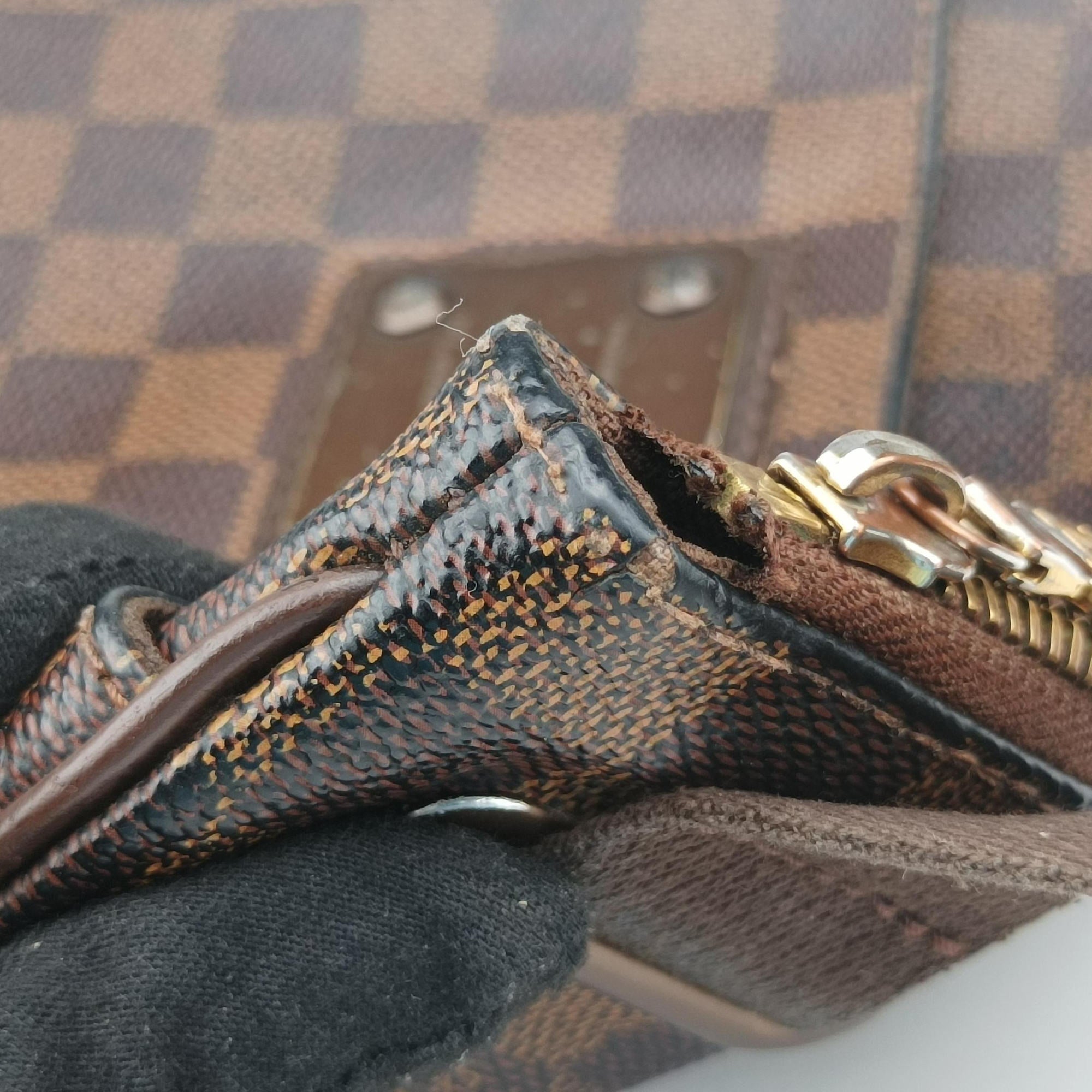 Pre-owned Louis Vuitton BROOKLYN MM EBENE Damier Canvas N51211 shoulderbag | stylenewstar