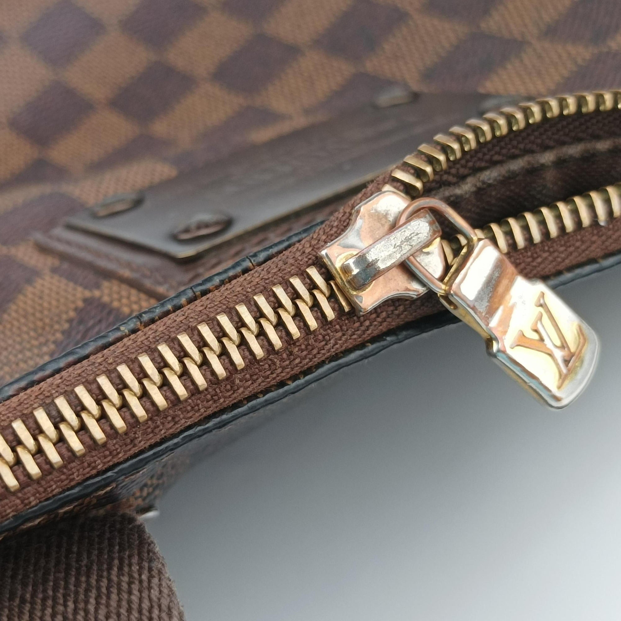 Pre-owned Louis Vuitton BROOKLYN MM EBENE Damier Canvas N51211 shoulderbag | stylenewstar