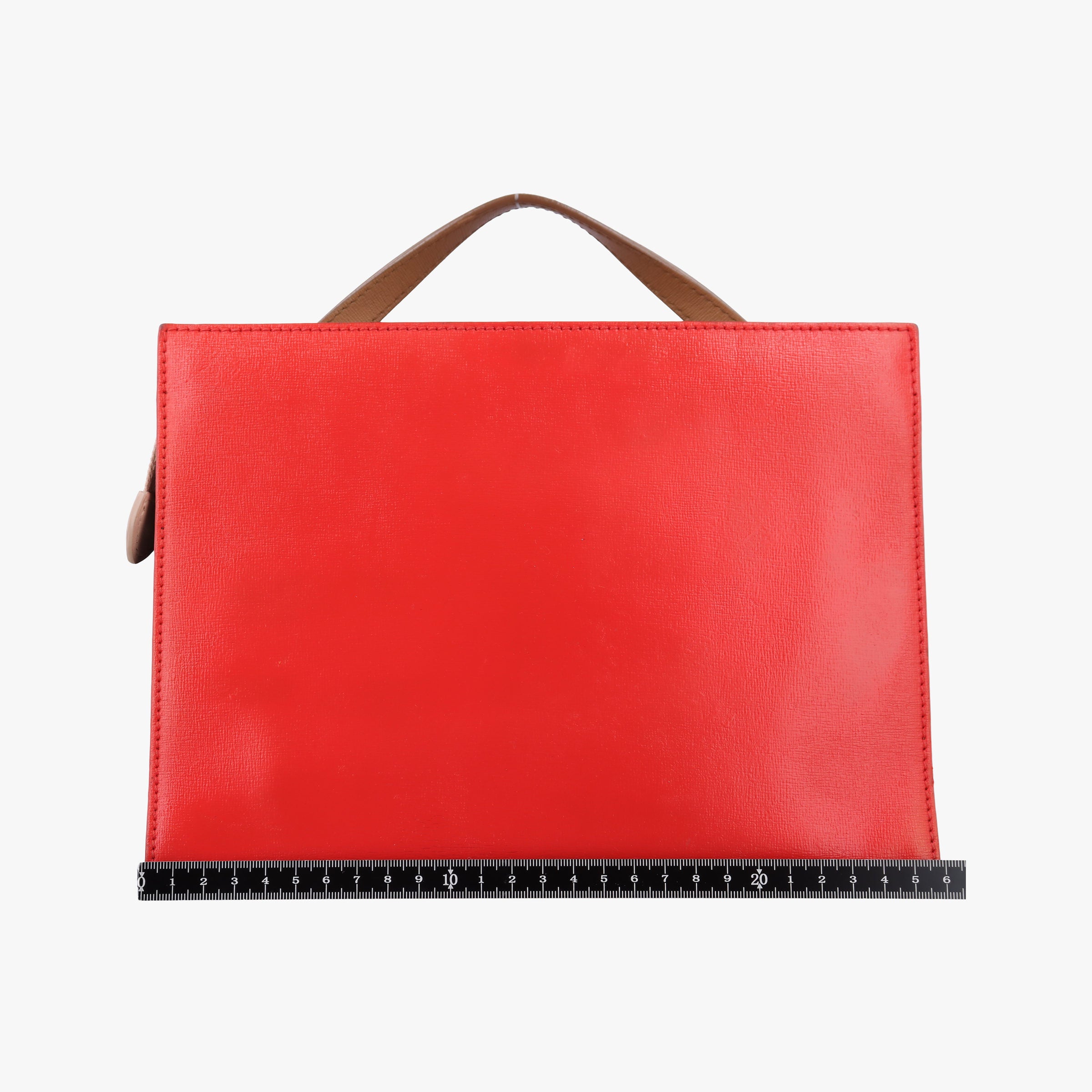 Pre-owned Fendi Demi Jour Red × Brown Leather 8BT222 shoulderbag | stylenewstar
