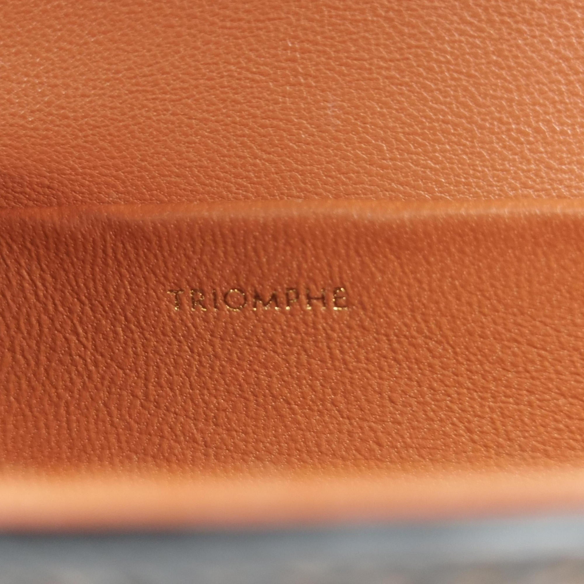 Pre-owned Celine Claude Triomphe Brown PVC coated canvas  shoulderbag | stylenewstar
