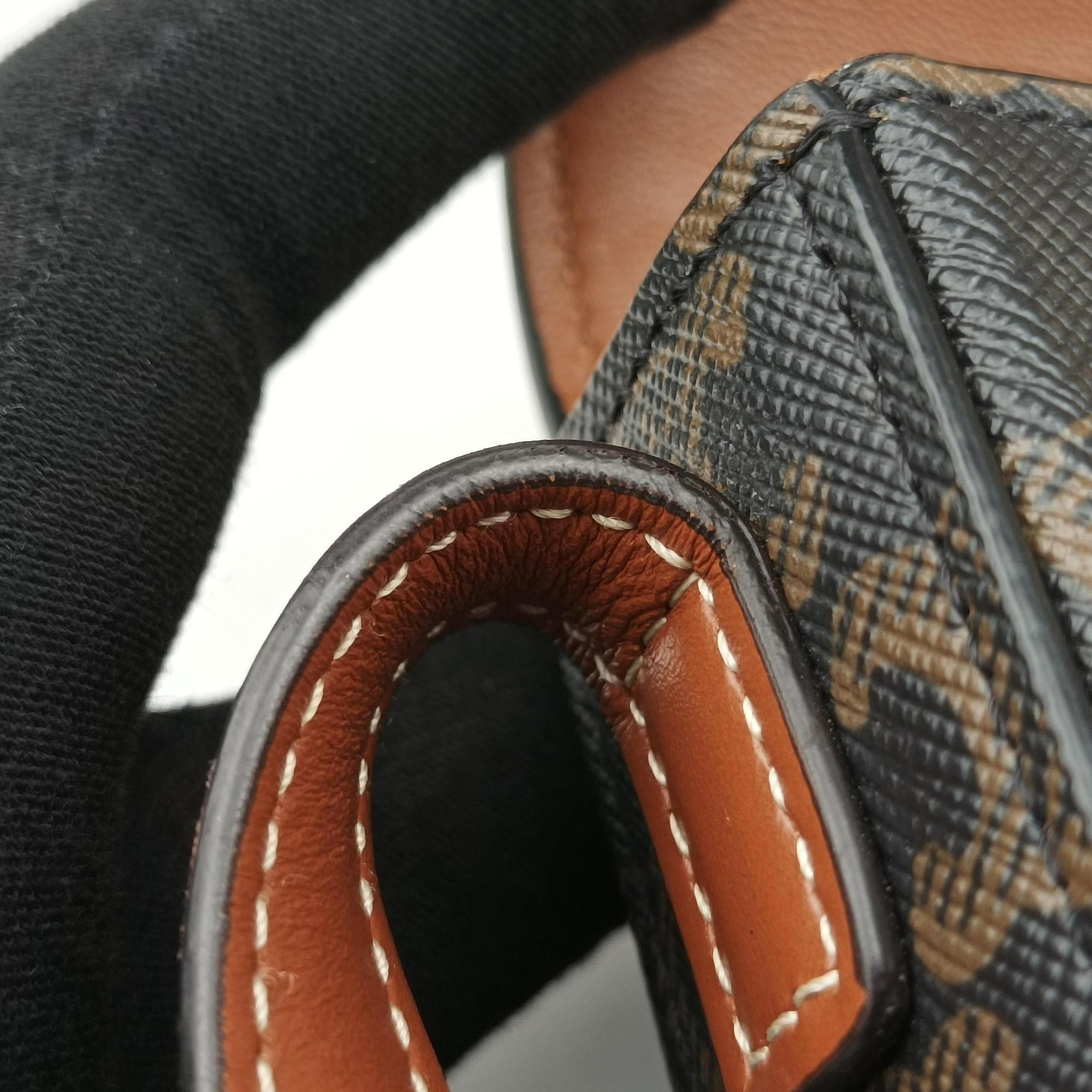 Pre-owned Celine Claude Triomphe Brown PVC coated canvas  shoulderbag | stylenewstar