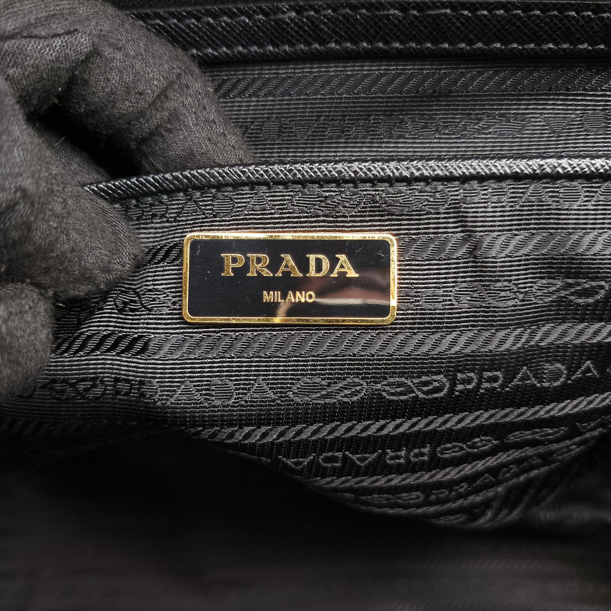 Pre-owned Prada Galleria Black SAFFIANO Leather 1BA274 handbag | stylenewstar