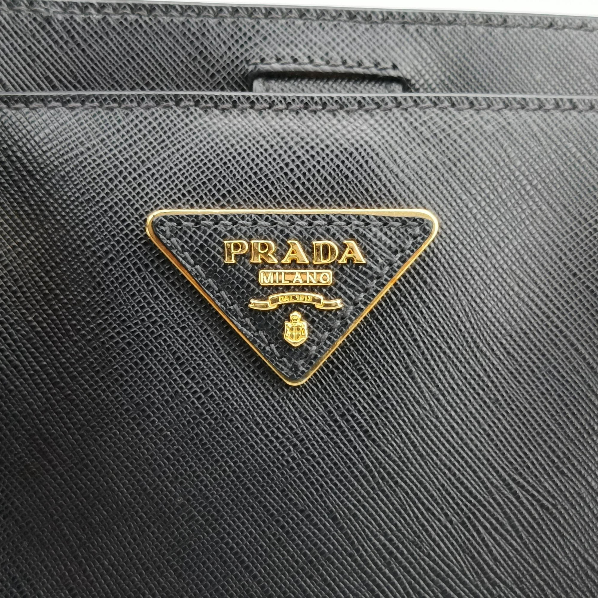Pre-owned Prada Galleria Black SAFFIANO Leather 1BA274 handbag | stylenewstar