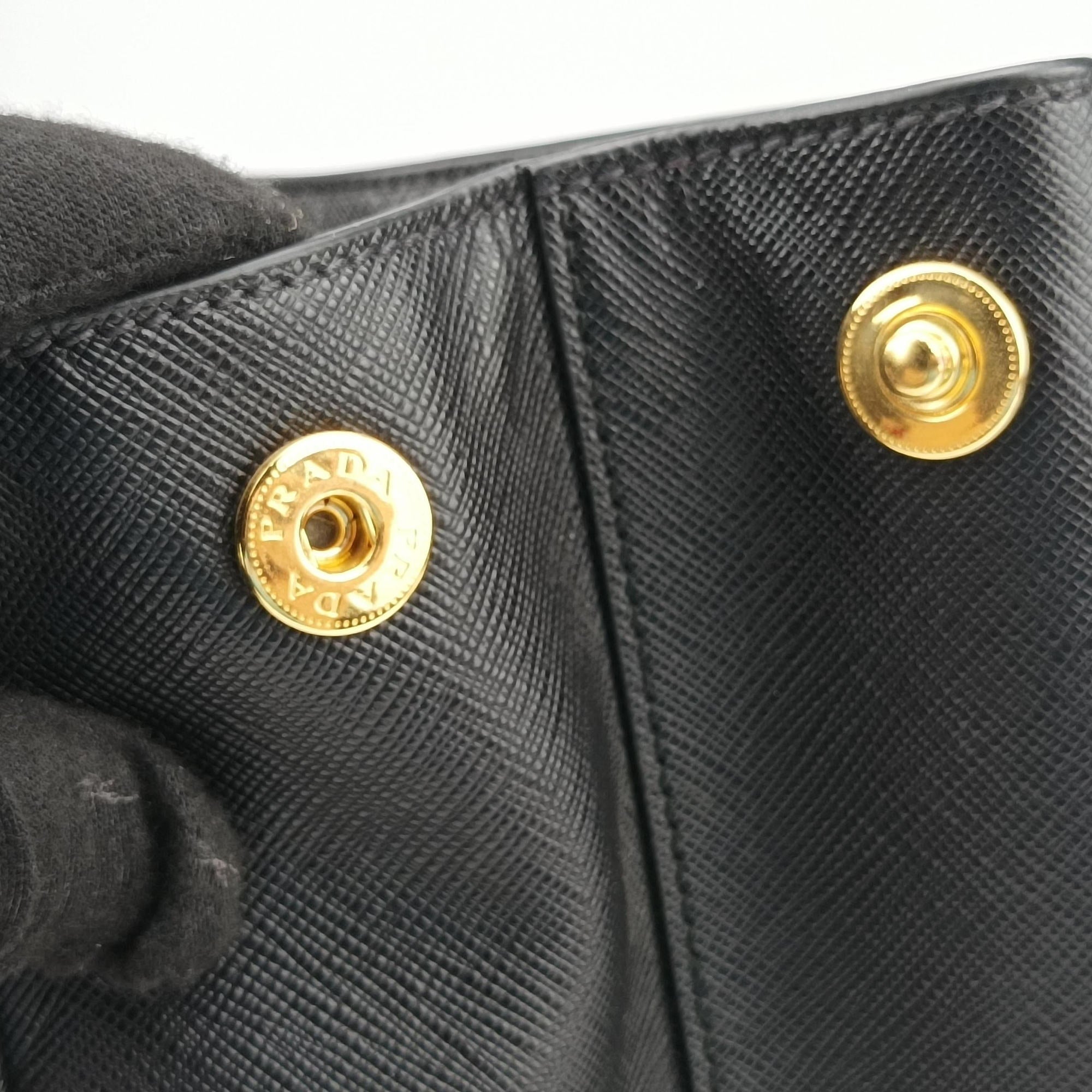 Pre-owned Prada Galleria Black SAFFIANO Leather 1BA274 handbag | stylenewstar