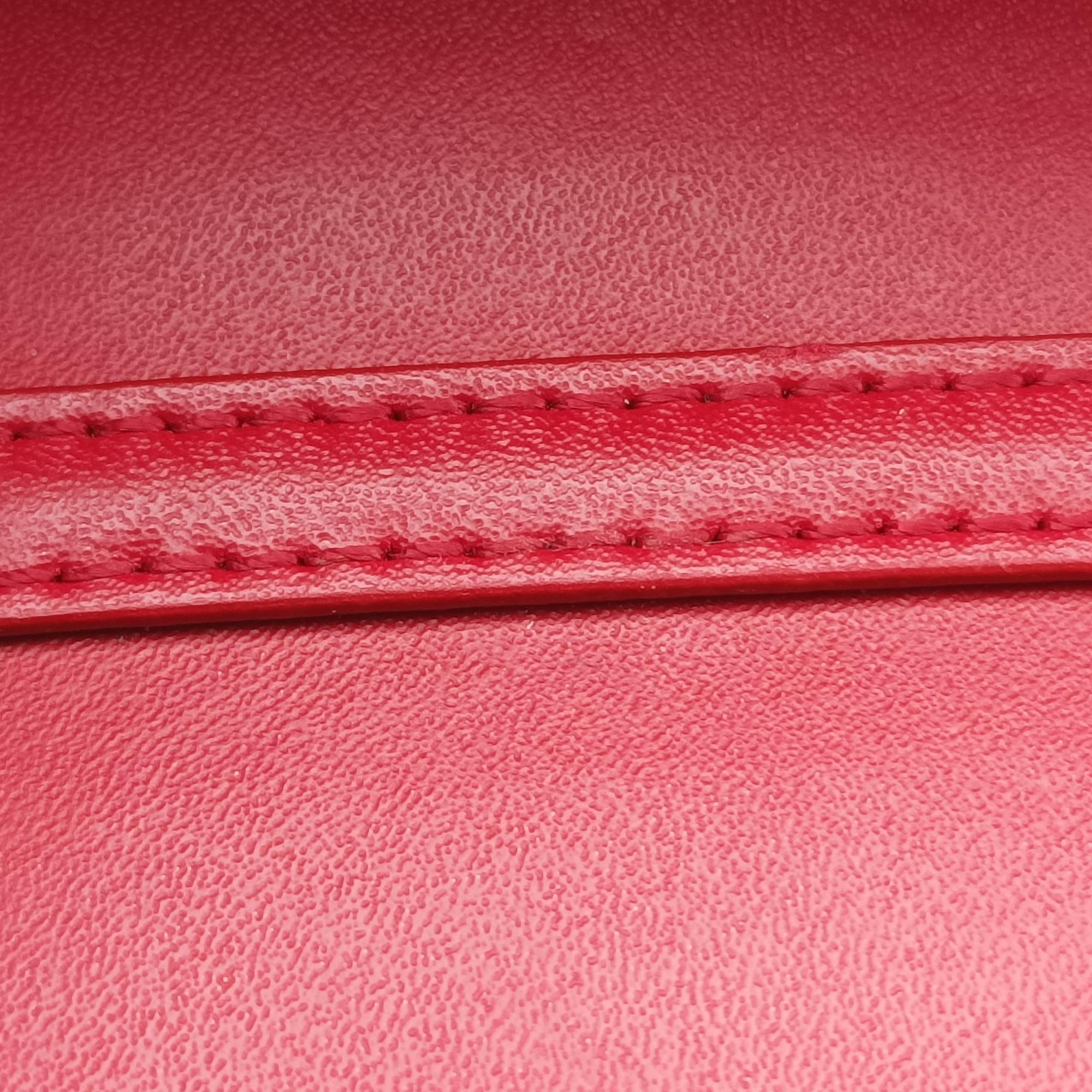 Pre-owned Fendi F is Red Leather 8BM005 shoulderbag | stylenewstar