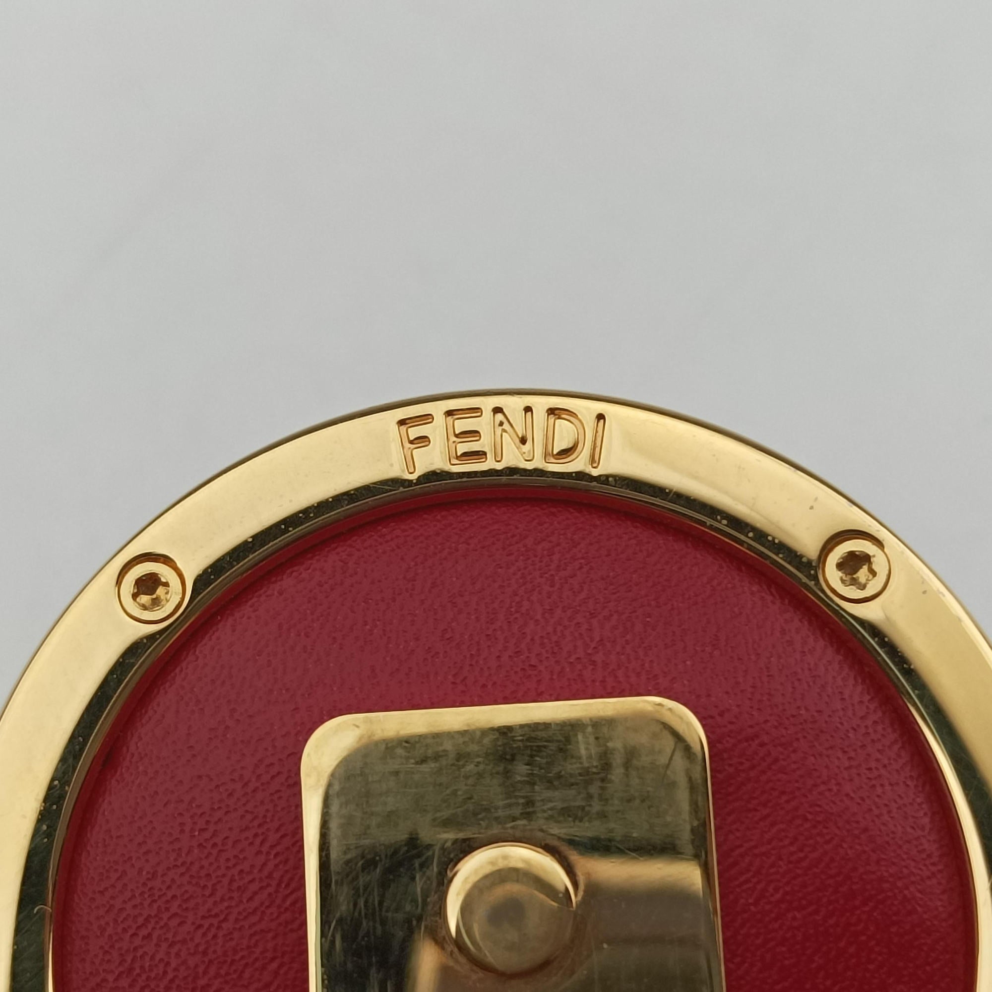 Pre-owned Fendi F is Red Leather 8BM005 shoulderbag | stylenewstar