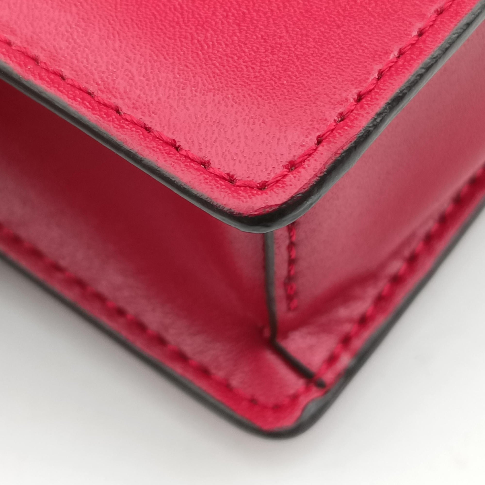 Pre-owned Fendi F is Red Leather 8BM005 shoulderbag | stylenewstar