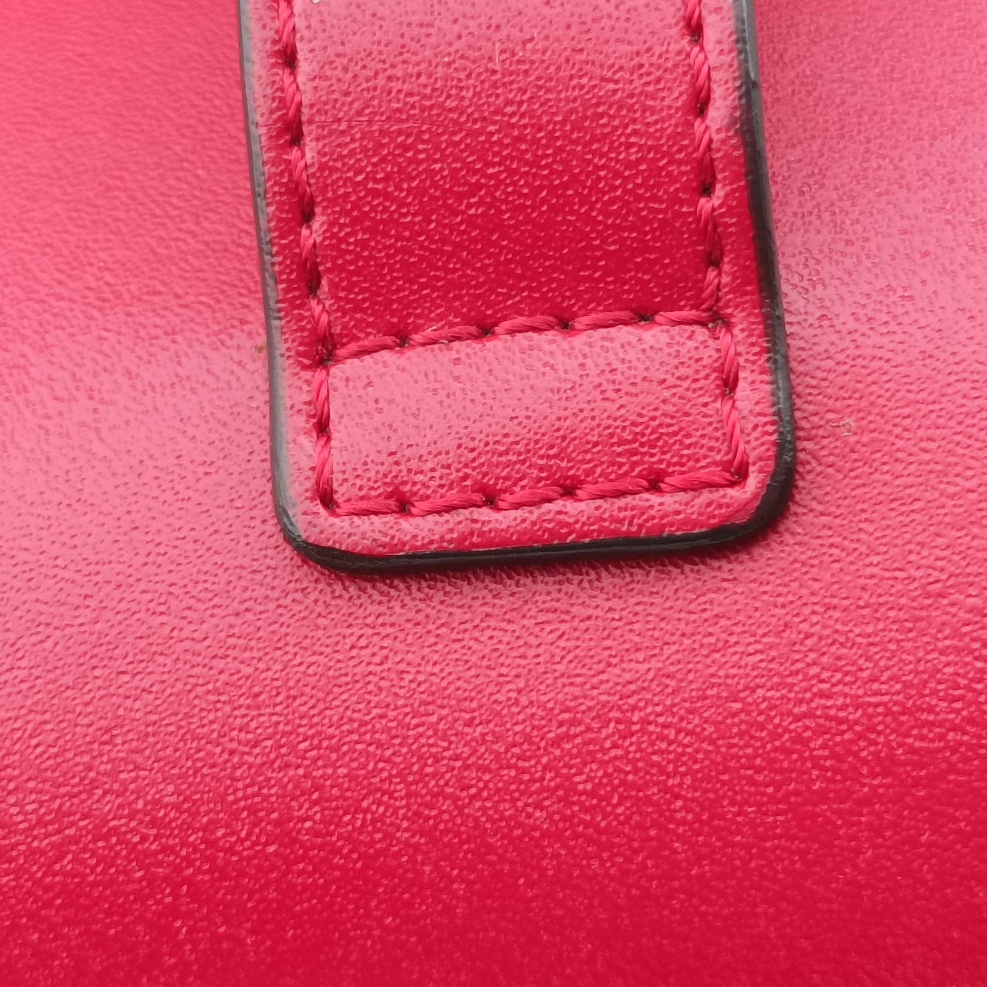 Pre-owned Fendi F is Red Leather 8BM005 shoulderbag | stylenewstar