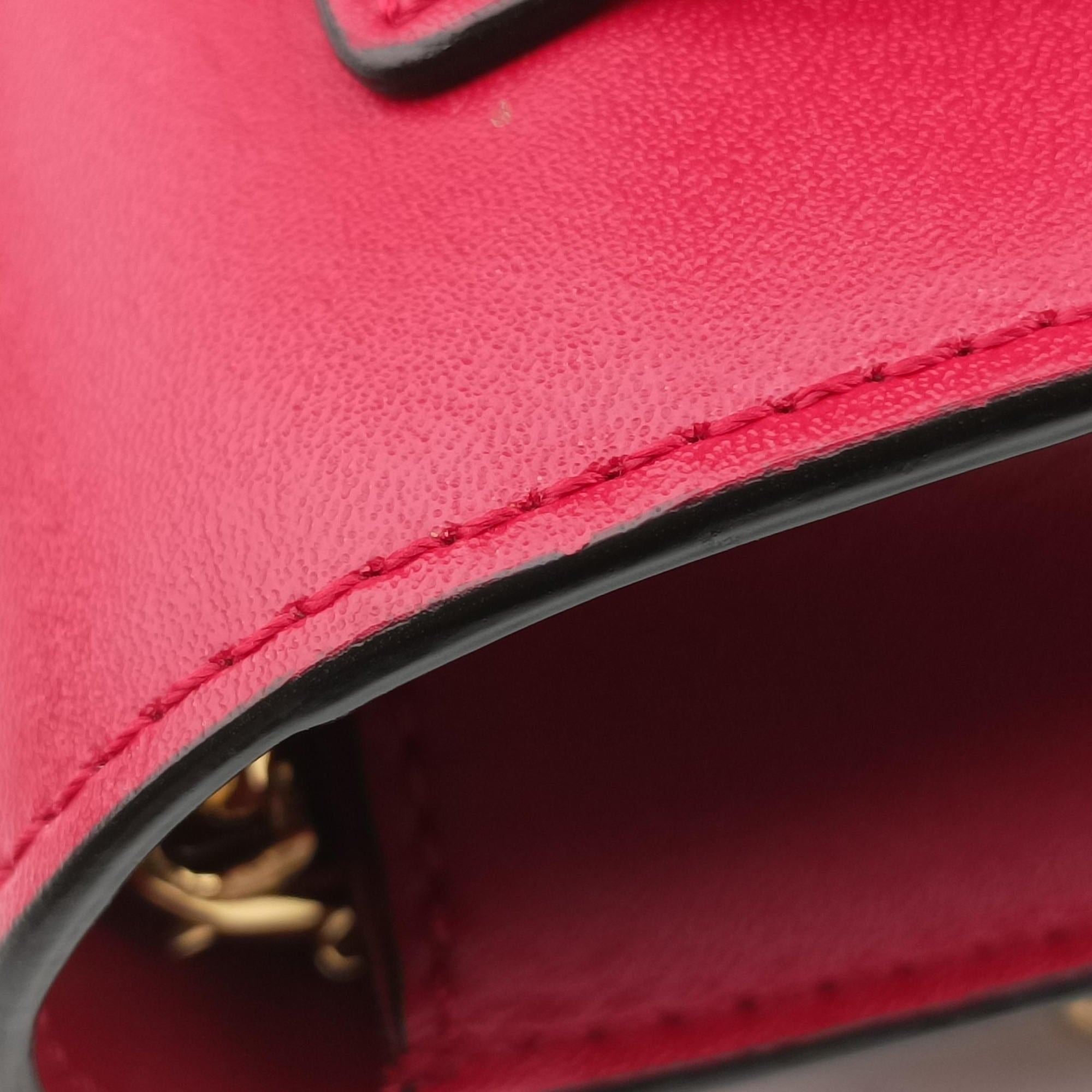 Pre-owned Fendi F is Red Leather 8BM005 shoulderbag | stylenewstar