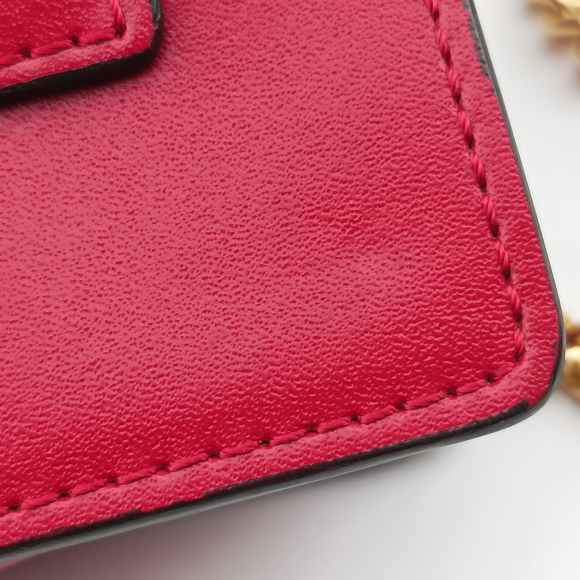 Pre-owned Fendi F is Red Leather 8BM005 shoulderbag | stylenewstar