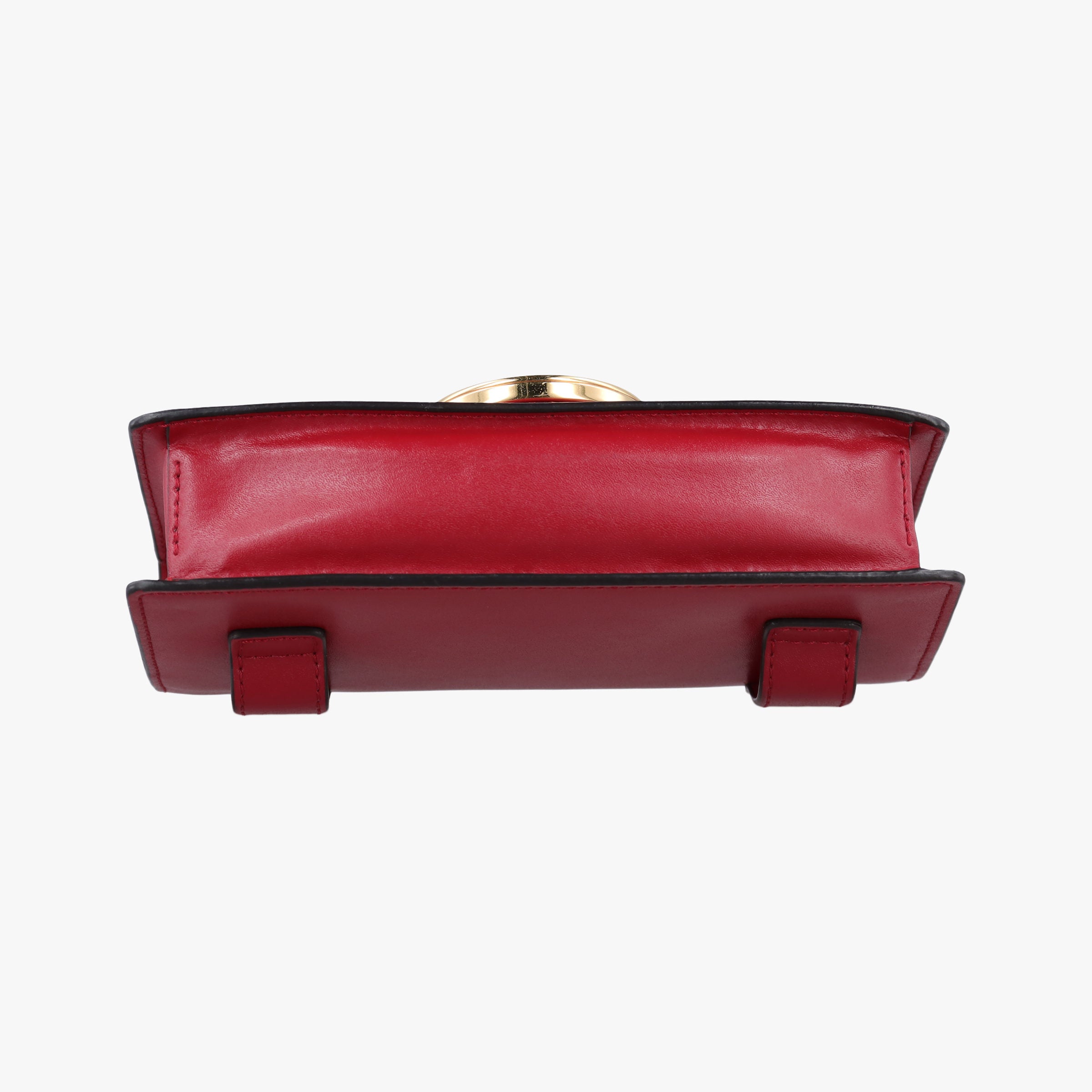 Pre-owned Fendi F is Red Leather 8BM005 shoulderbag | stylenewstar