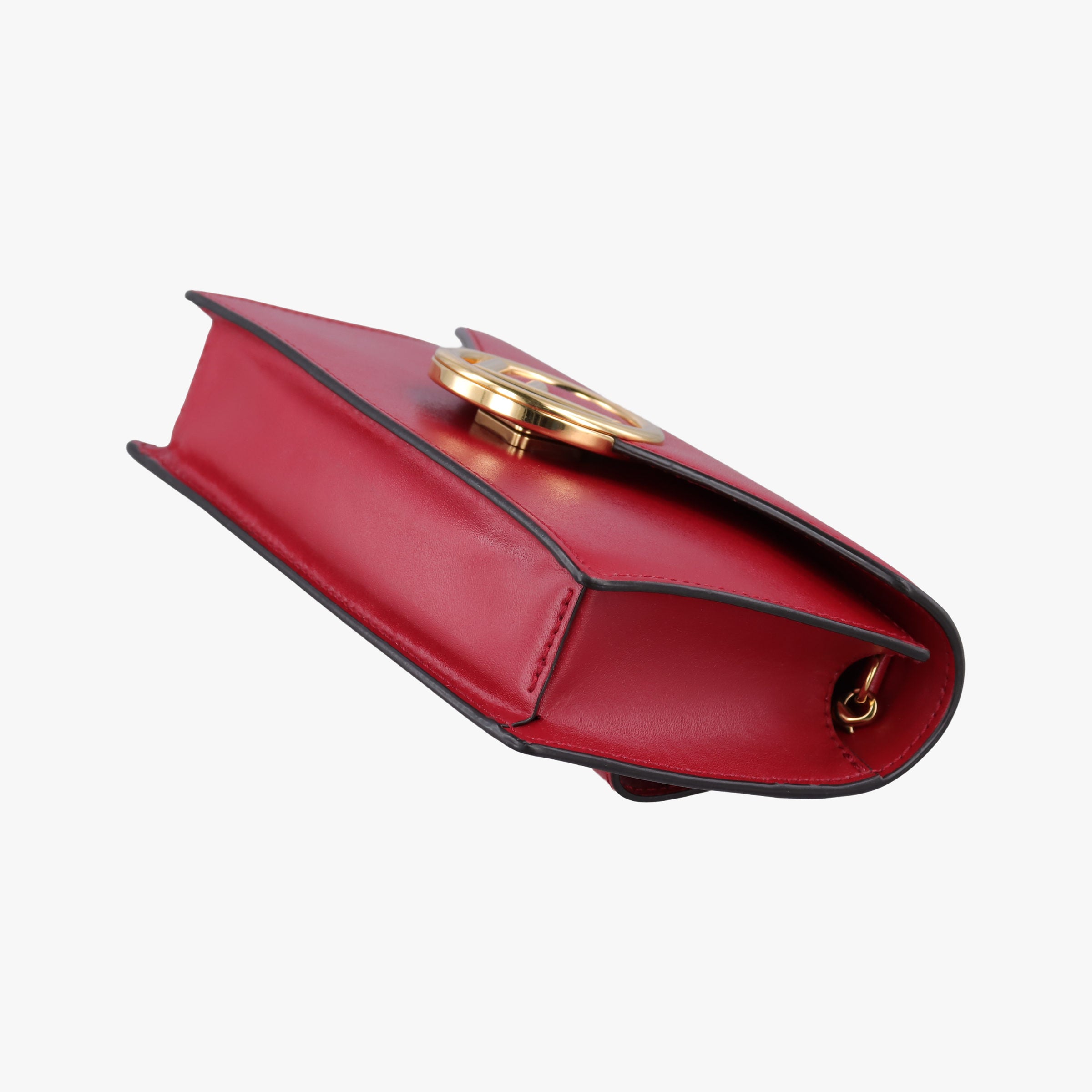 Pre-owned Fendi F is Red Leather 8BM005 shoulderbag | stylenewstar